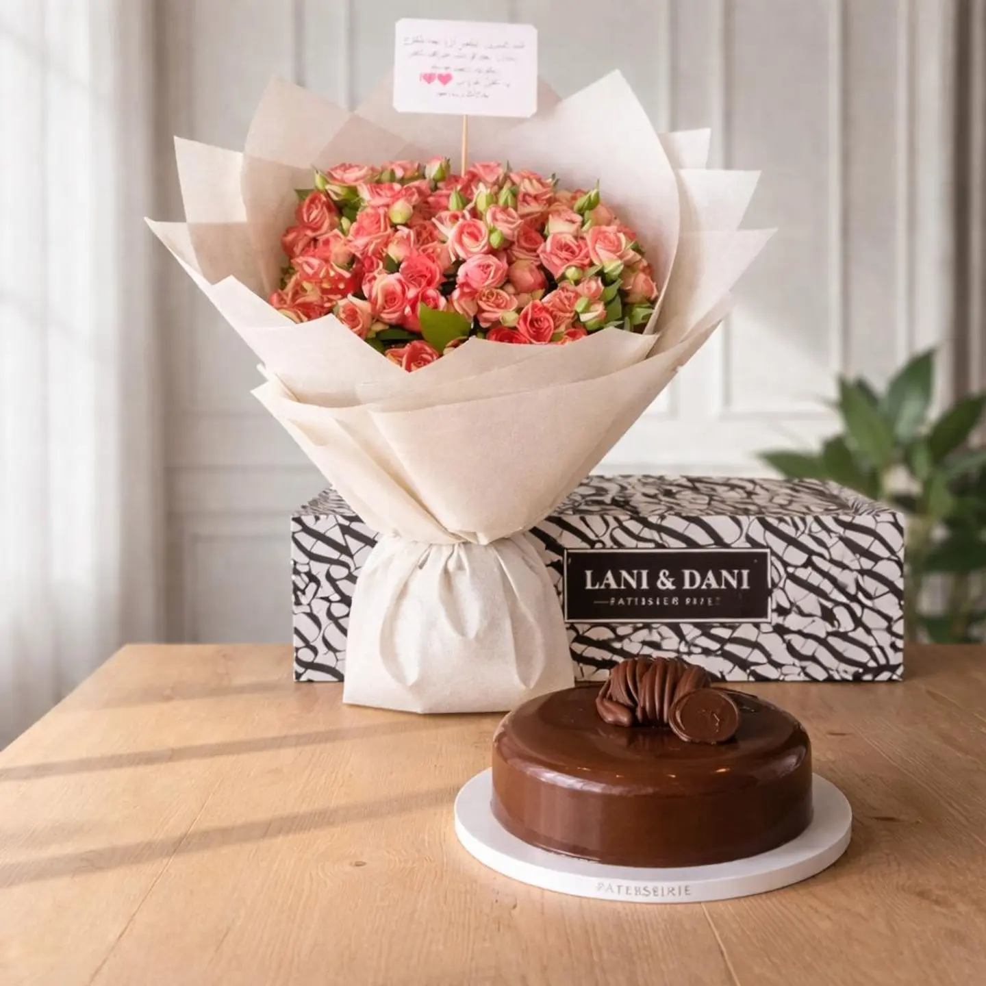 A Bouquet Of Roses And A Cake For Me And Dani 4