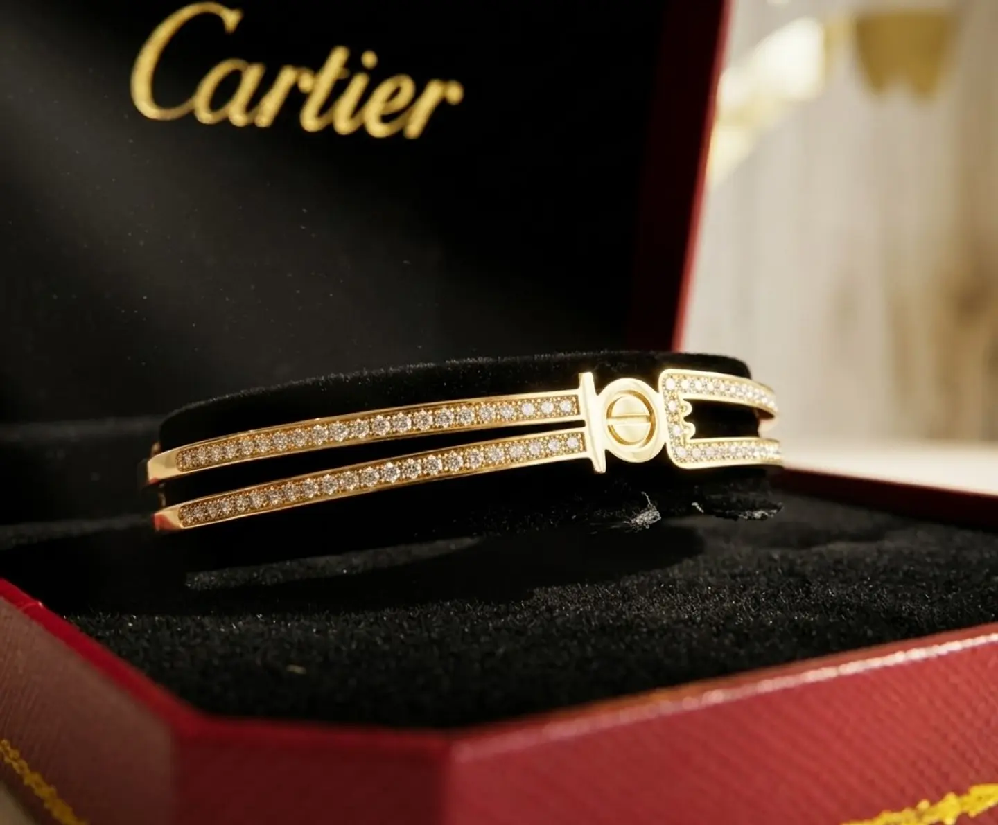 The Radiant Elegance Dual Bangle.