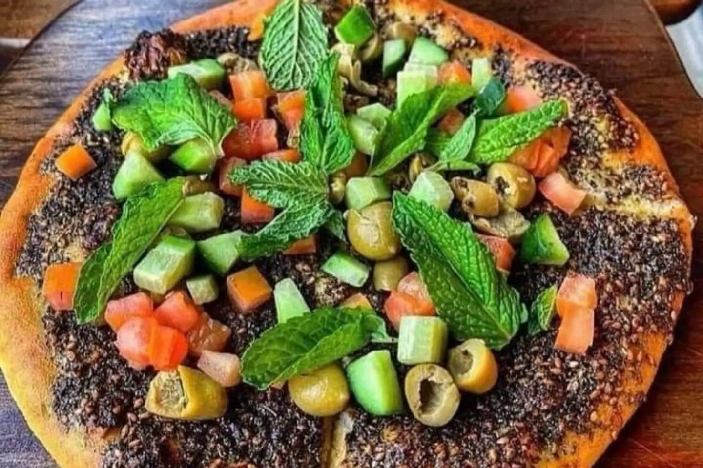 زعتر مع خضار