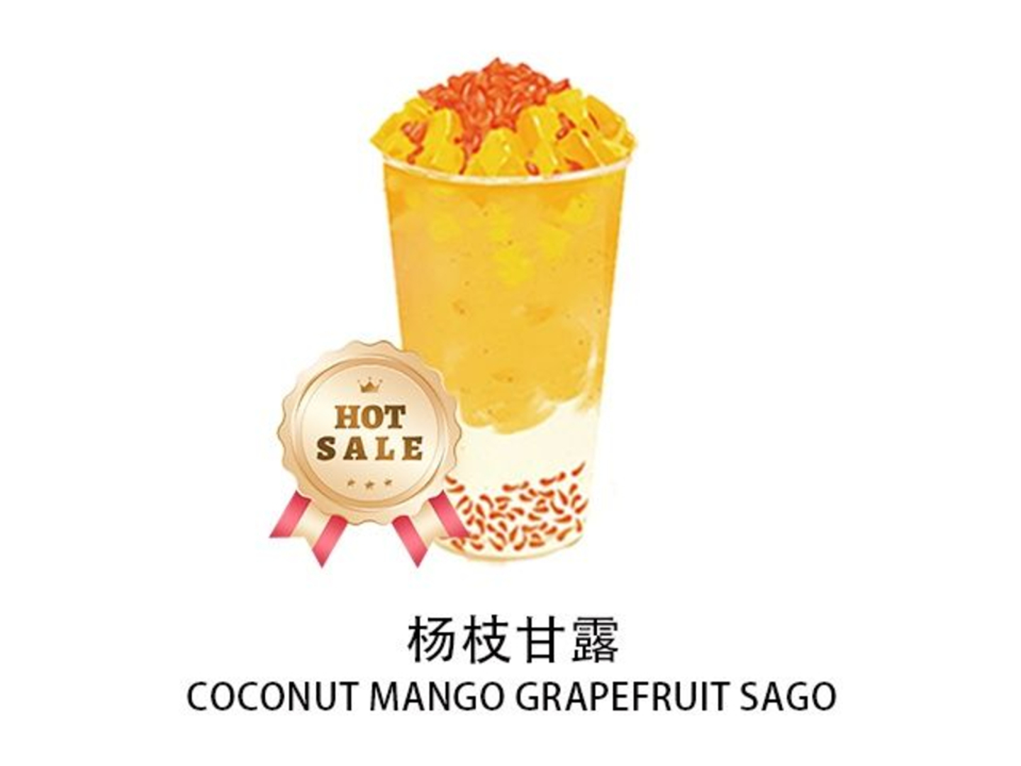 Coconut Mango Grapefruit Sago