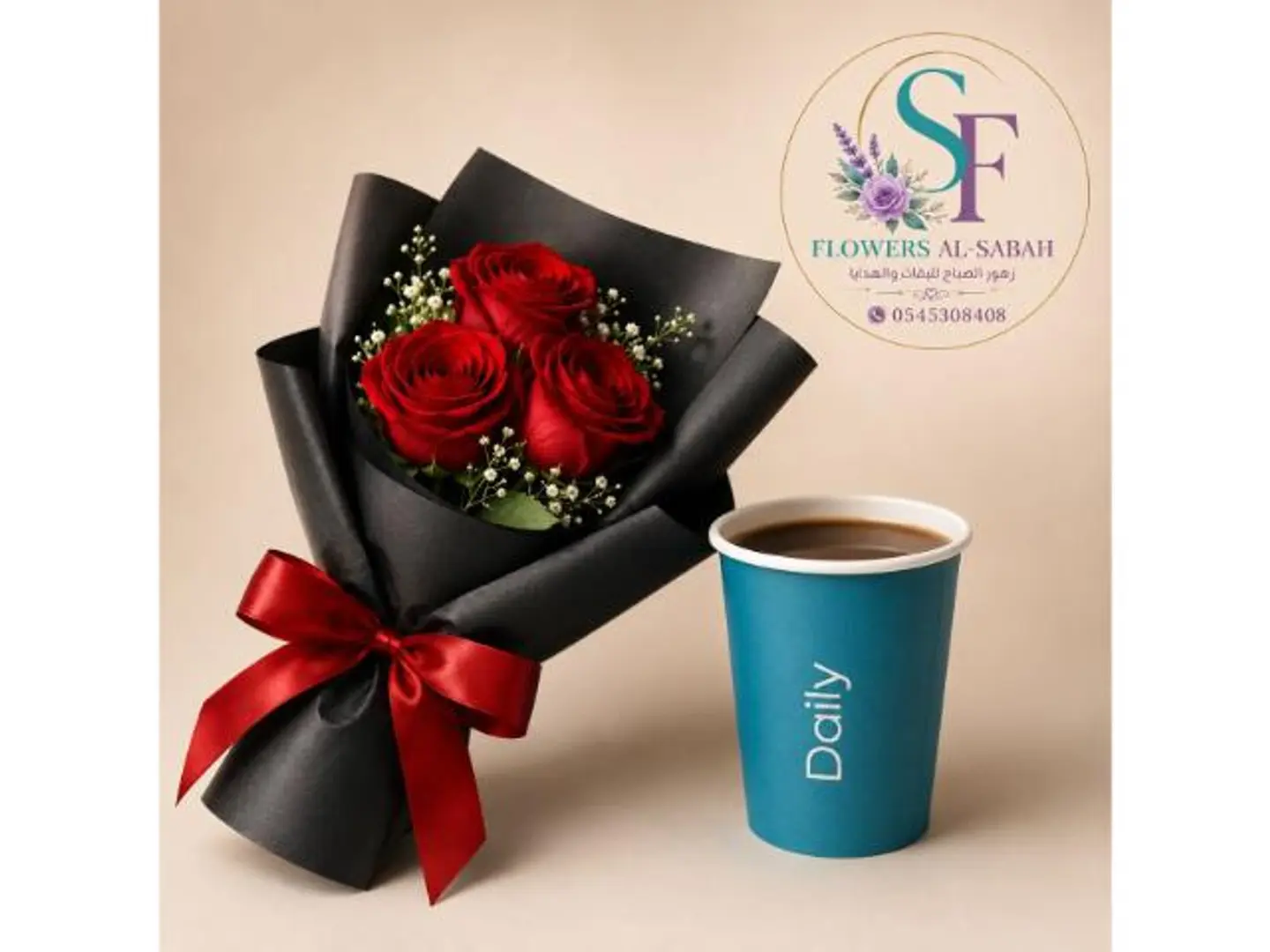 Cold Brew Of The Day With Rose Bouquet