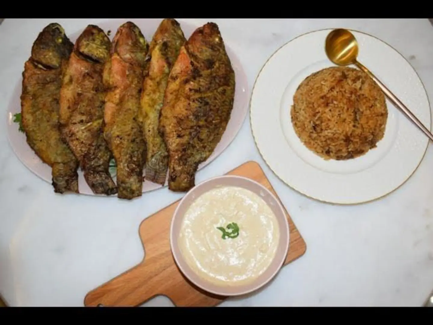 Tilapia Meal , Rice And Tahini