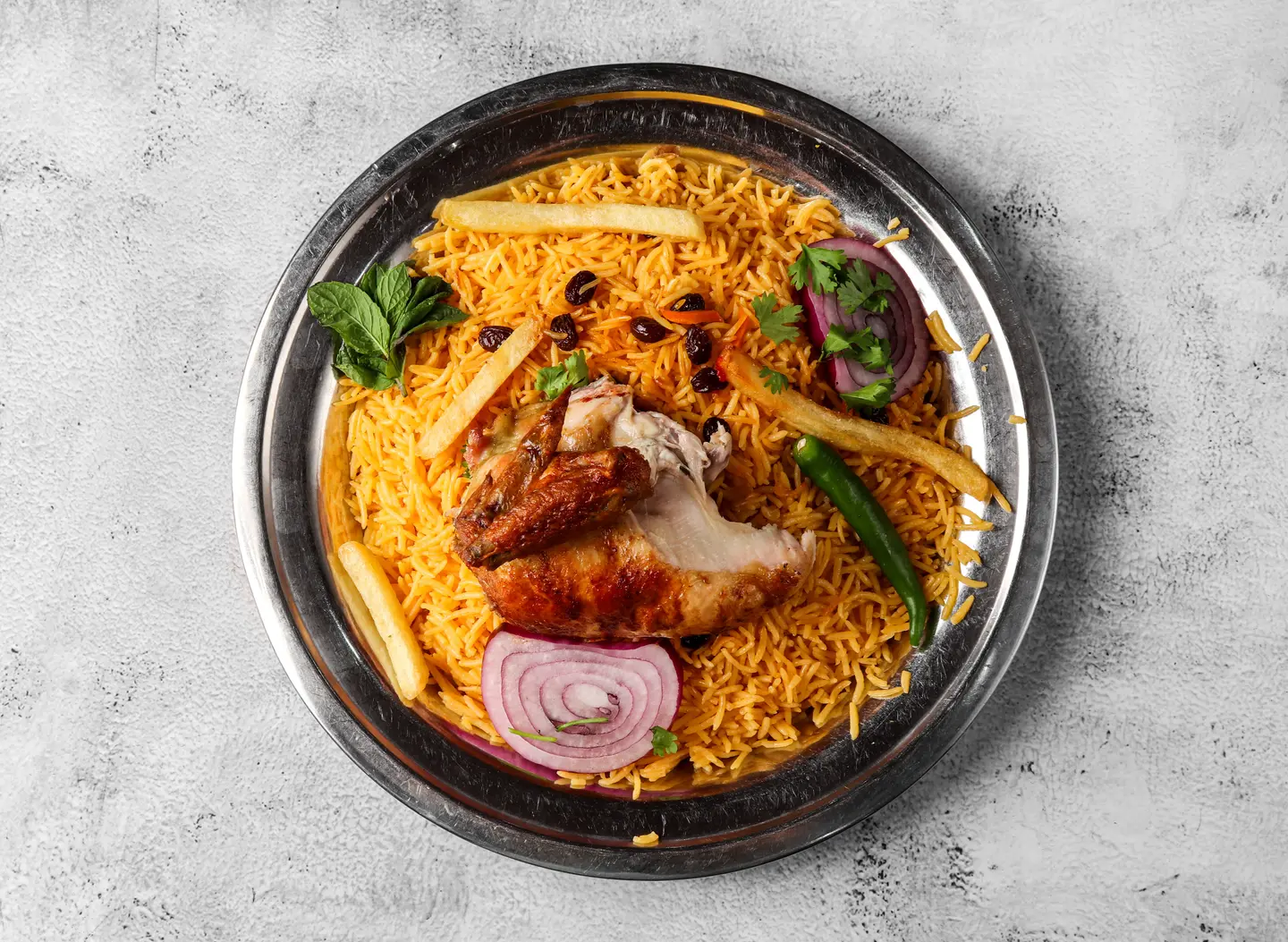 Quarter Grilled Chicken With Rice