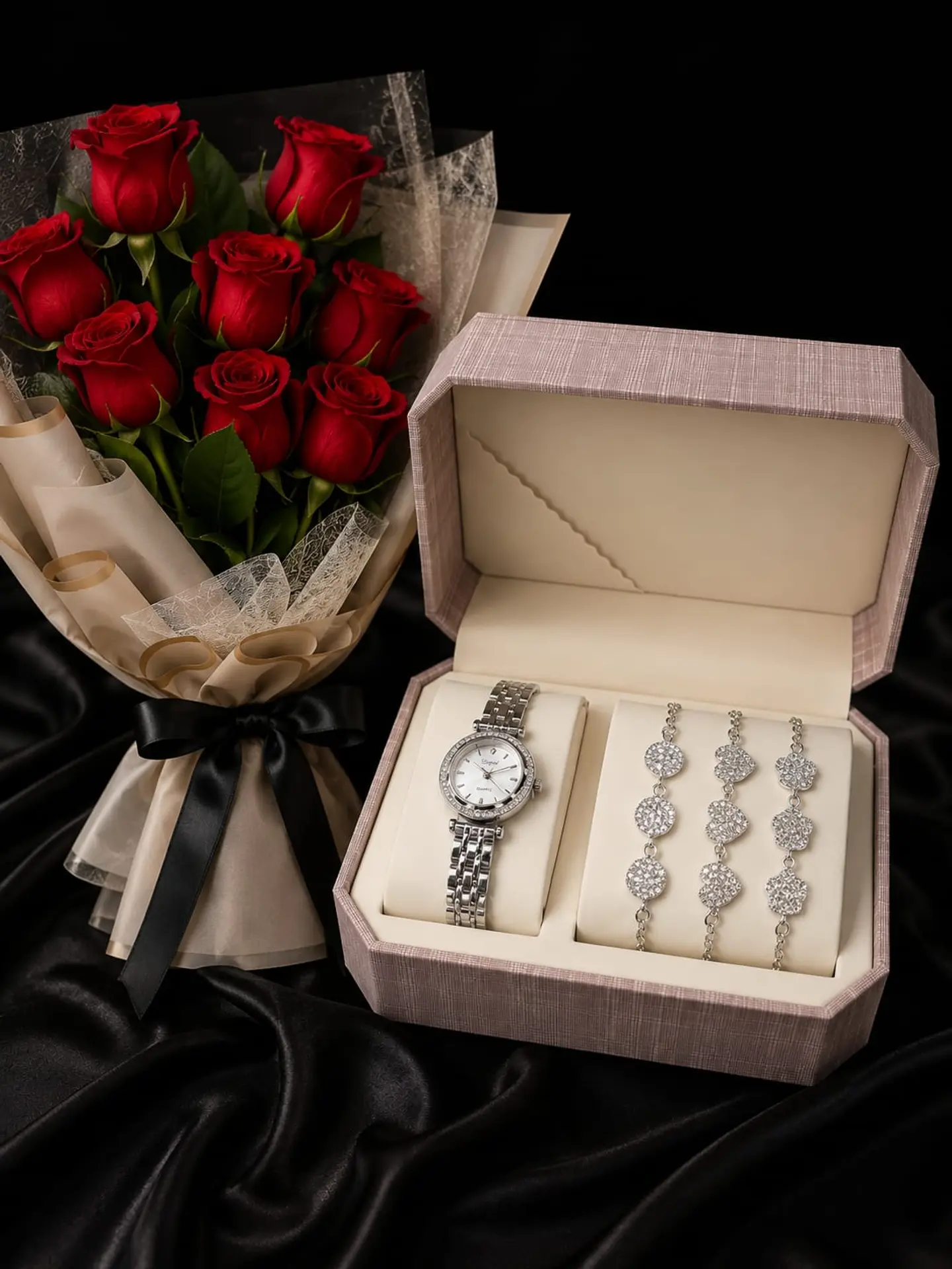 Women's Watch With A Bouquet Of Roses 5