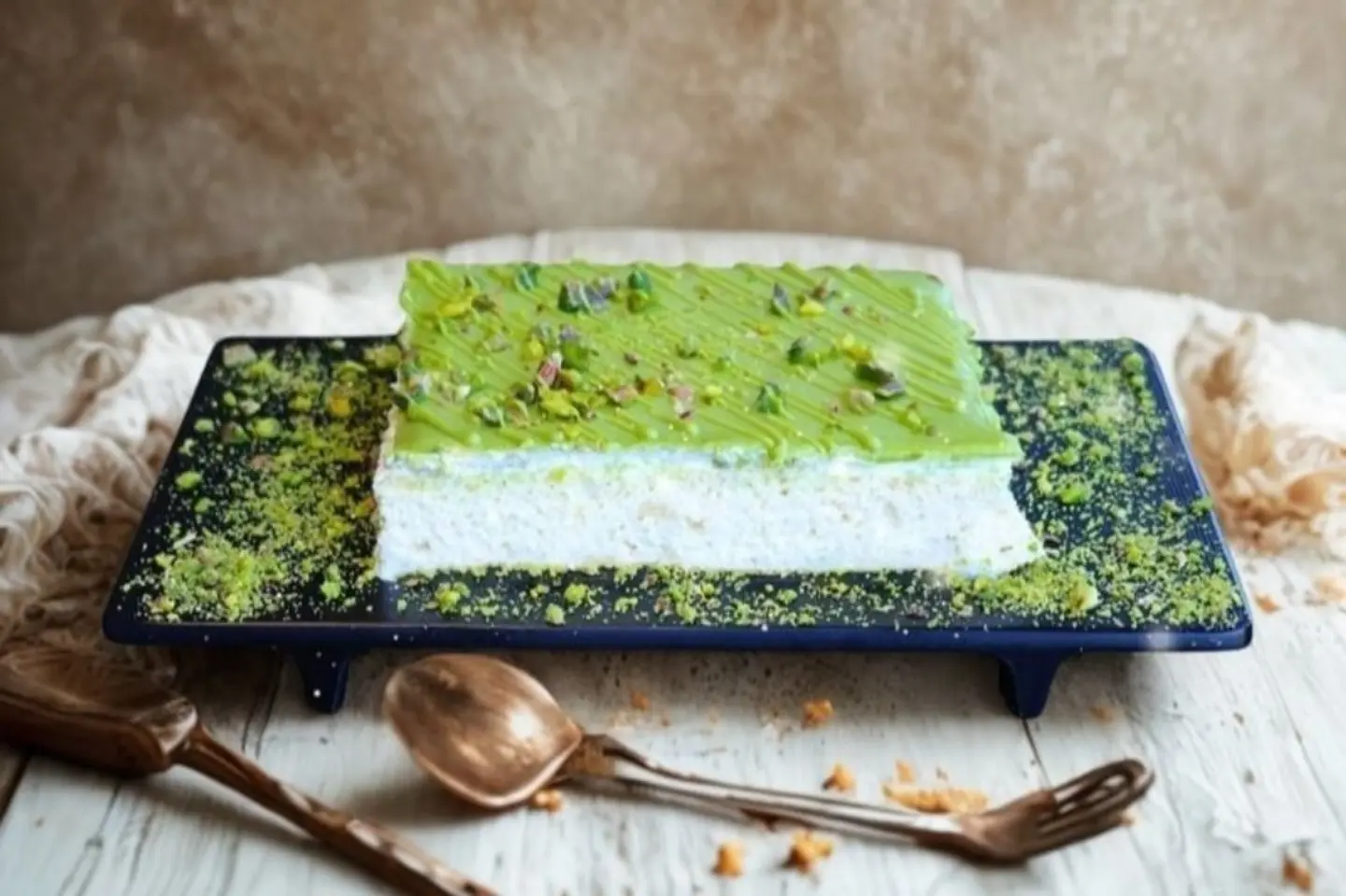 كيك تركي تريليتشا بيستاشيو