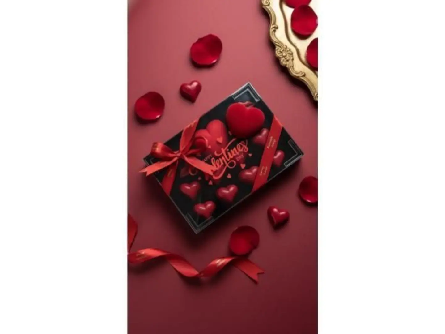 Valentine's Day Rectangular Acrylic Box