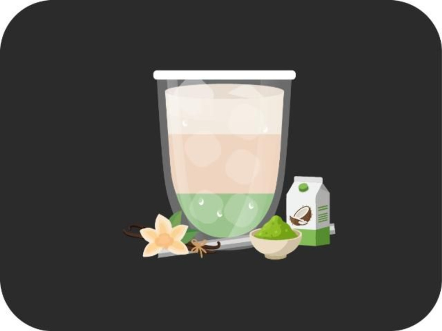 ايس ماتشا لاتية بالفانيلا