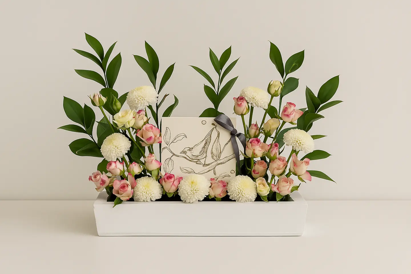 Chocolate With A Base And Natural Flowers