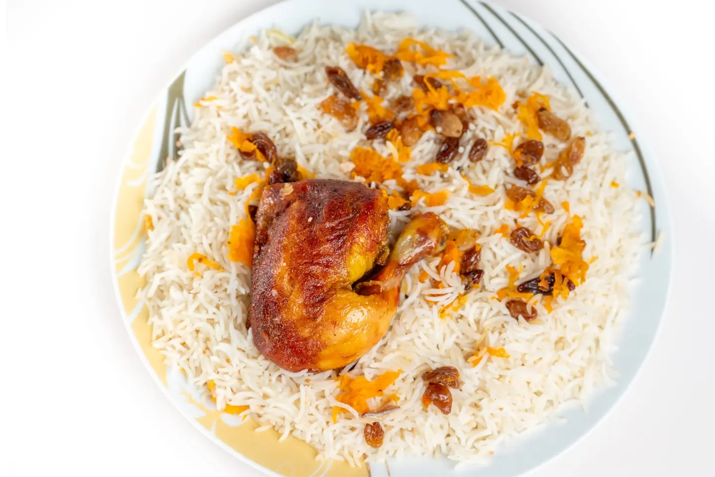 ربع حبة دجاج شواية مع الارز