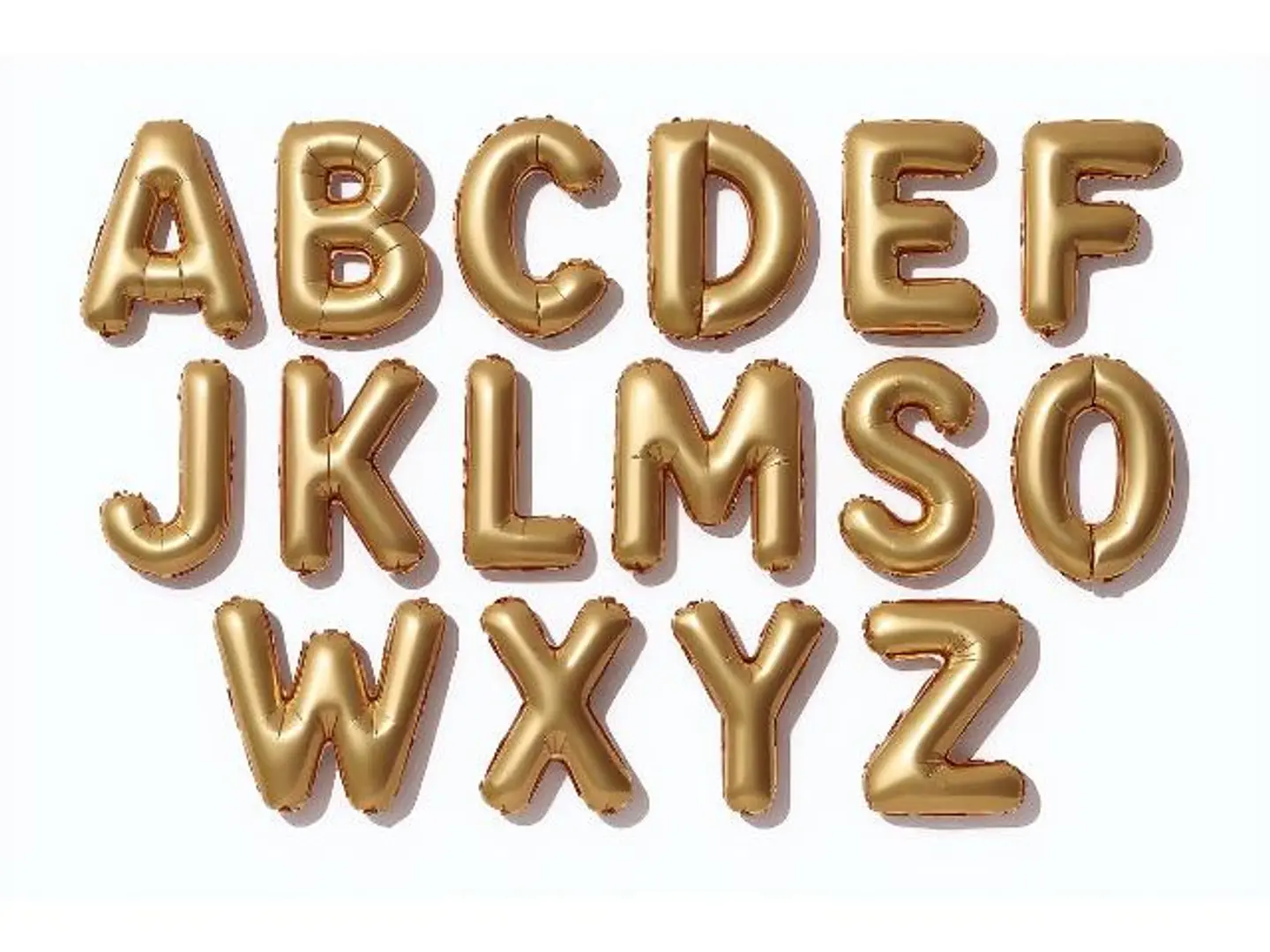 بالونات حروف ذهبي