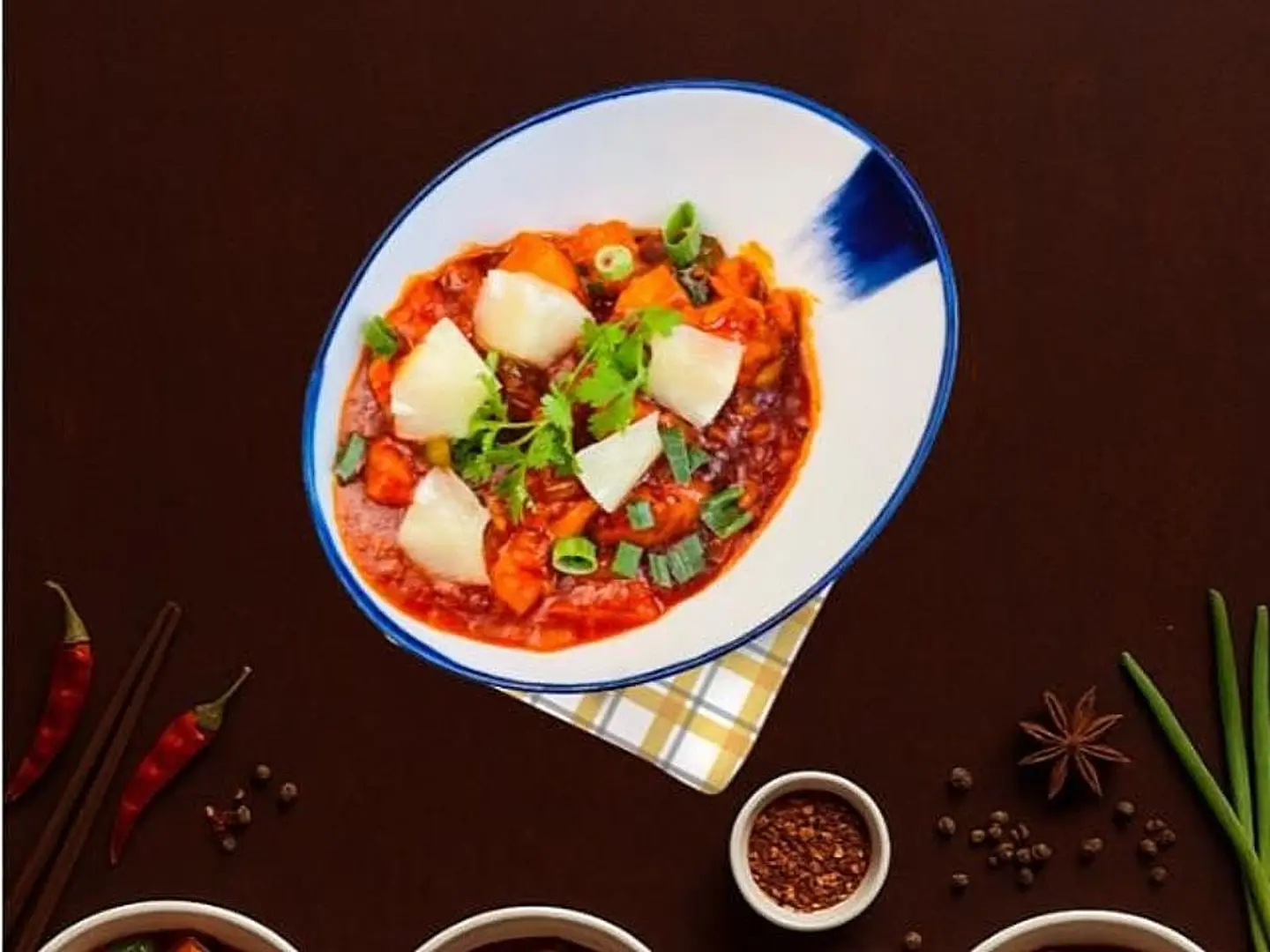 دجاج مع صلصة الحامضة و الحارة