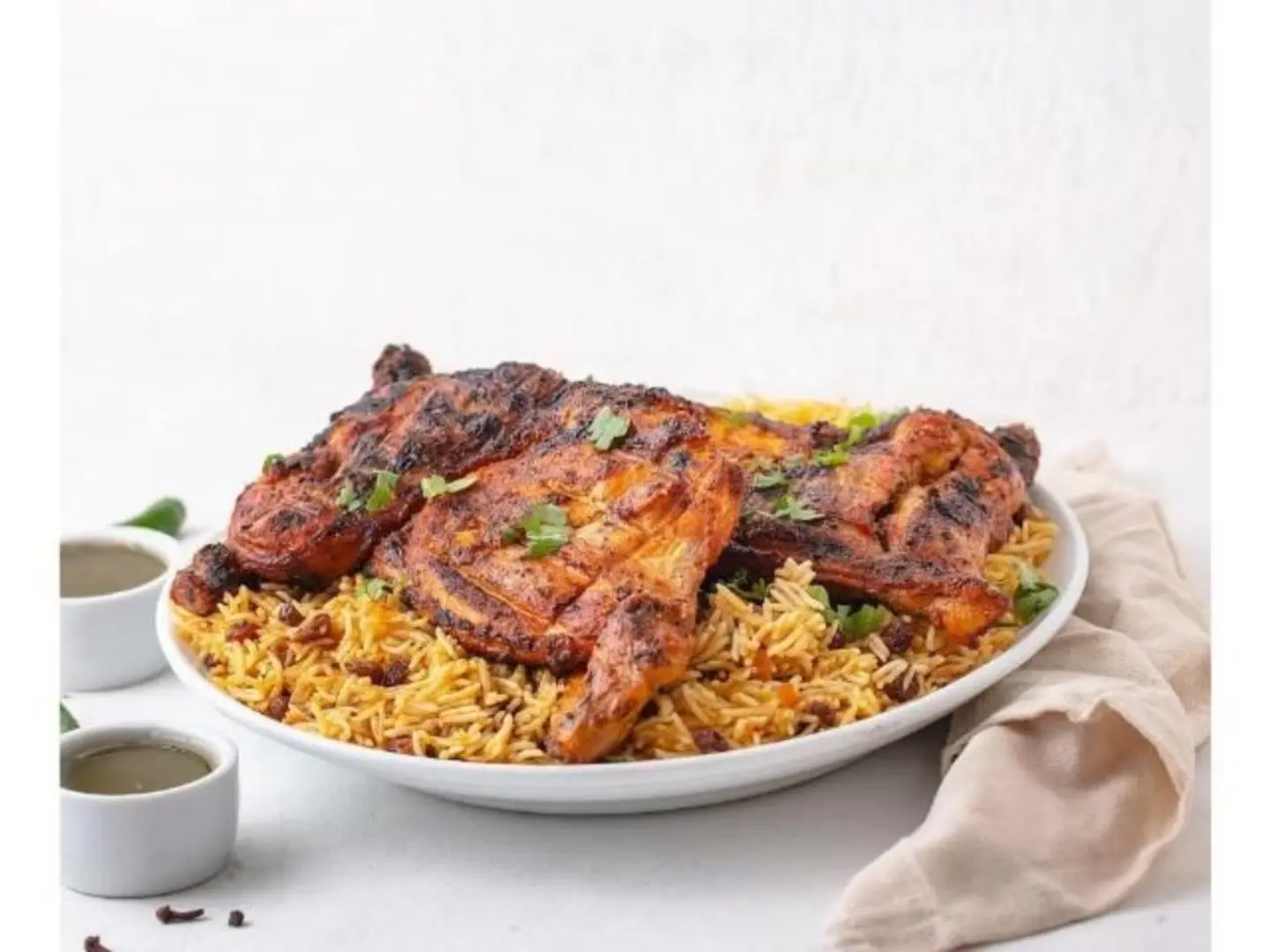 Whole Charcoal Chicken With Rice