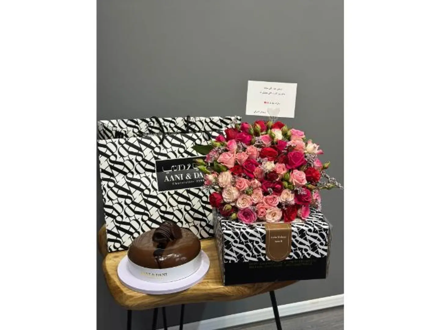 Glaxy Cake With Colorful Roses