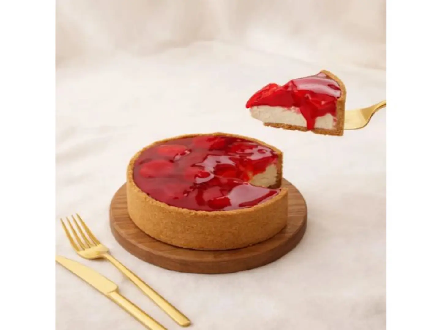 تشيز كيك الفراولة الكلاسيكي - 500 غرام