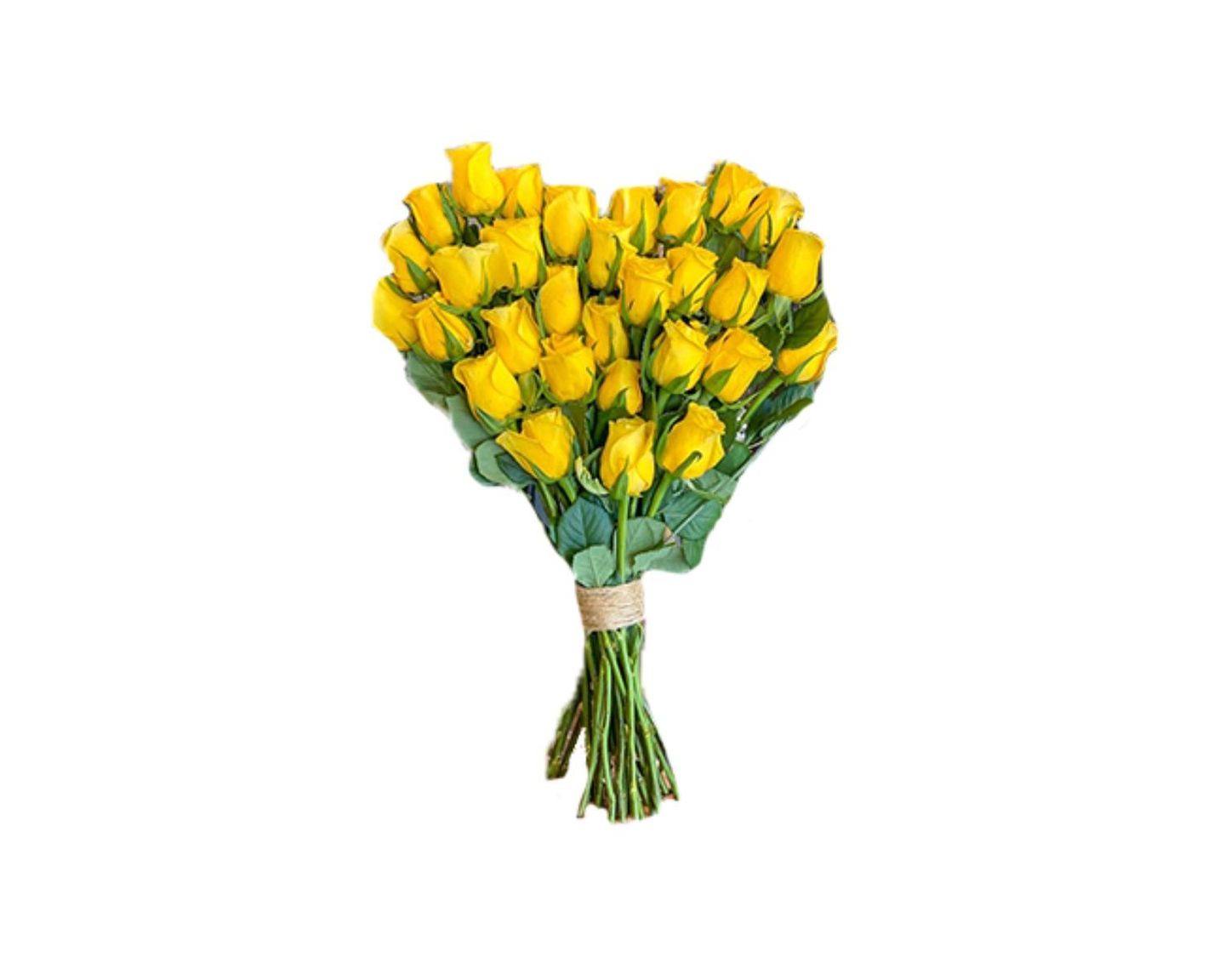 Yellow Heart Bouquet