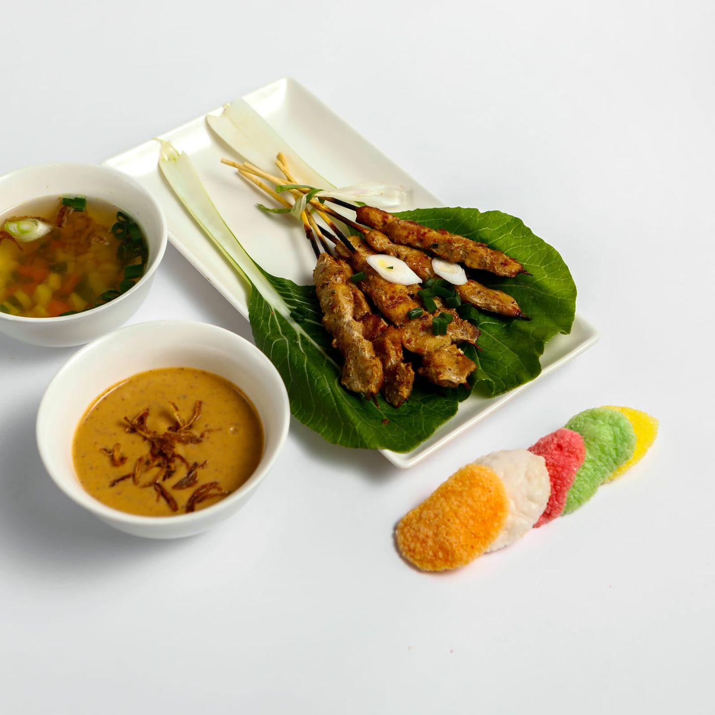 6 Skewers Of Chicken Sati