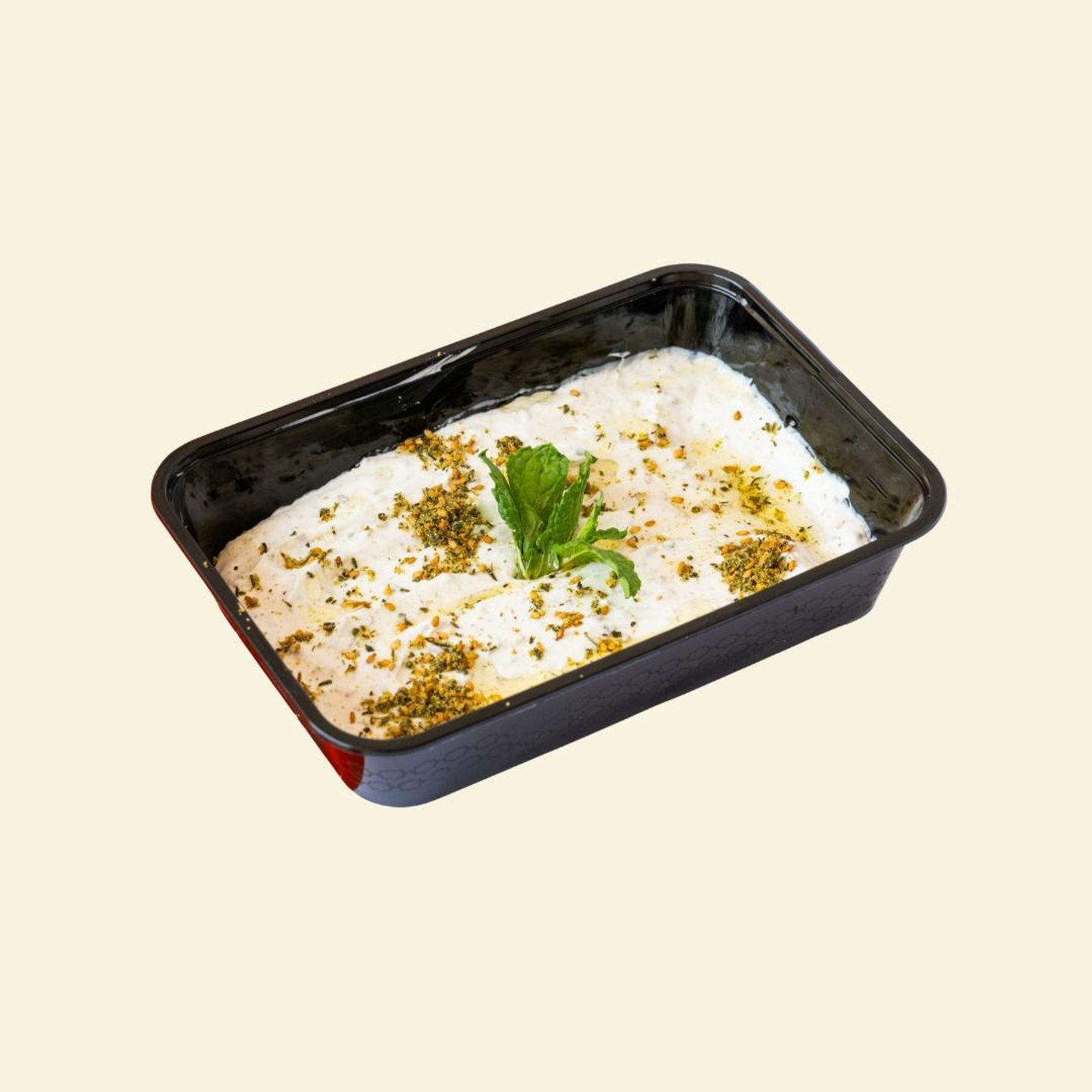 صحن لبنة زعتر