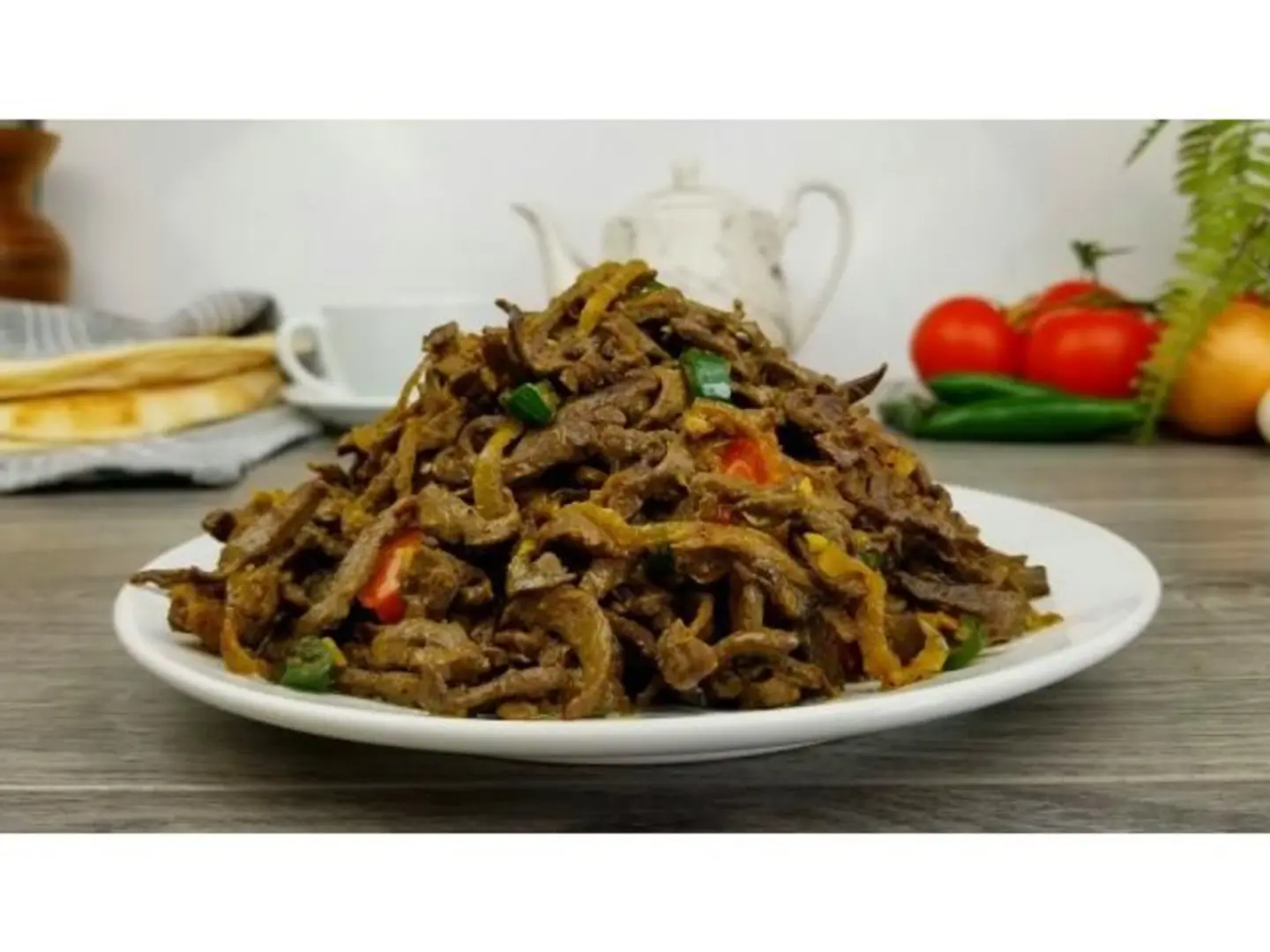 Liver Cooked On Metal Sheet