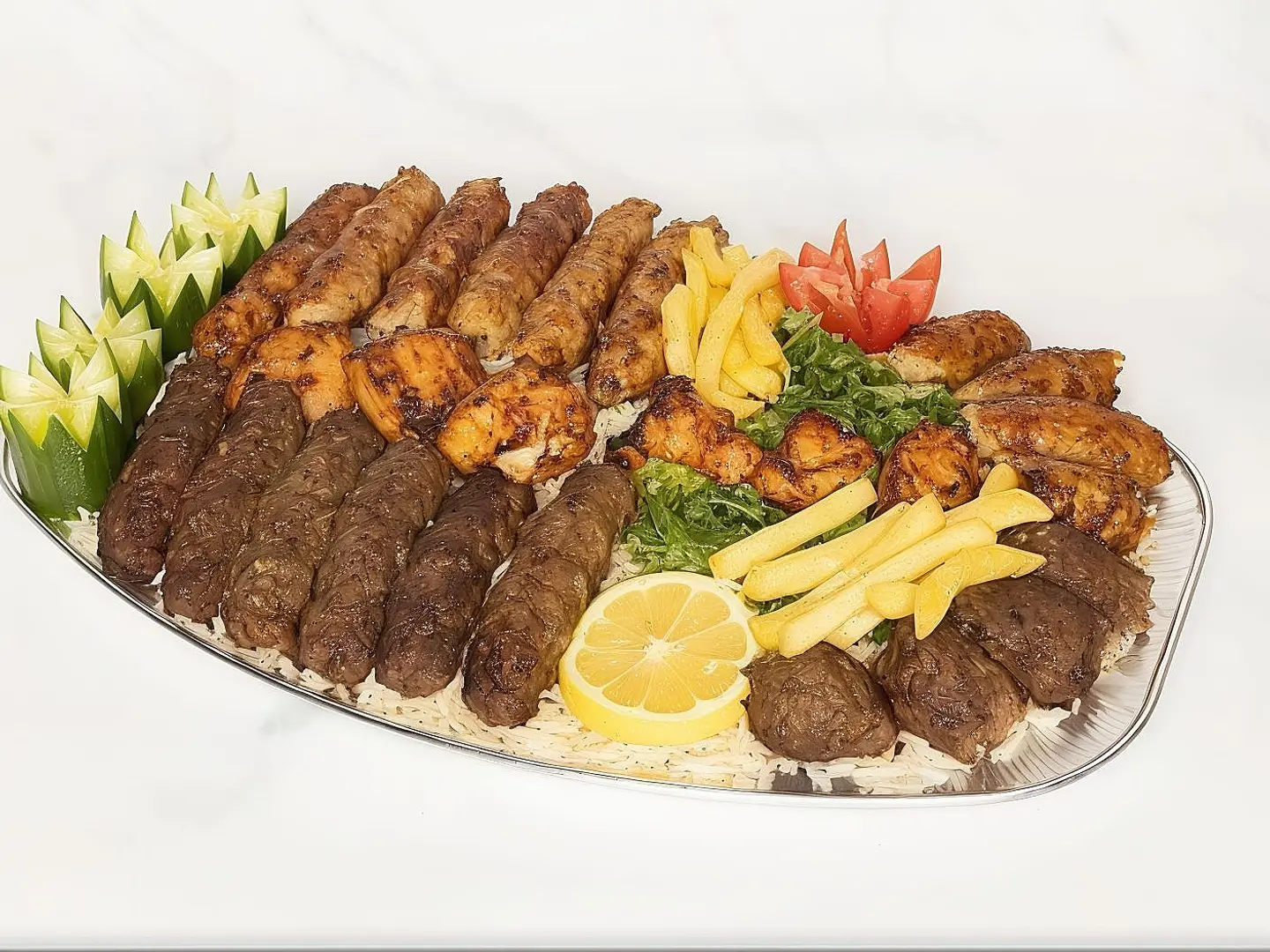 صحن مشاوي وسط
