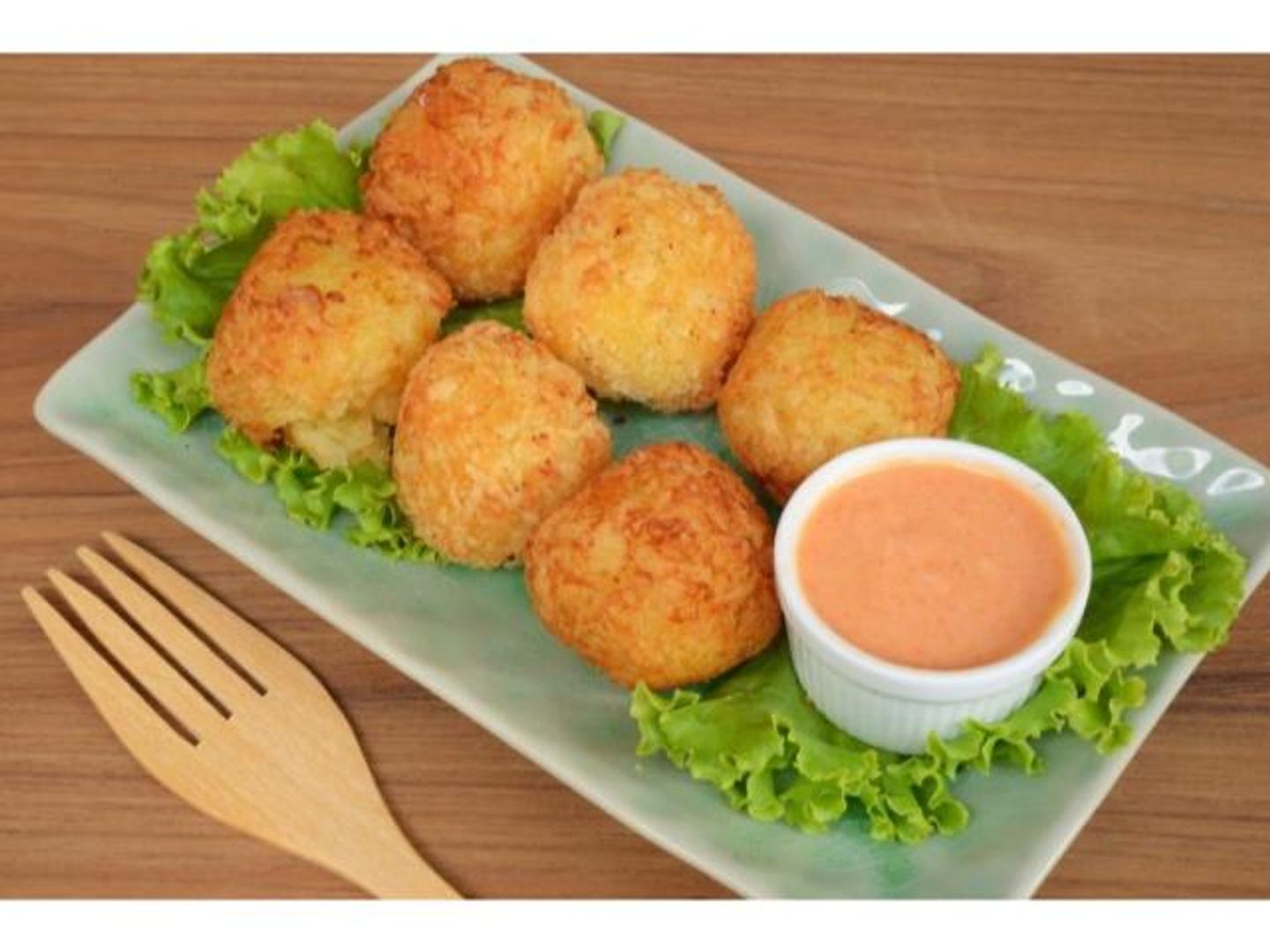 Tempura Balls With Cheese Sauce
