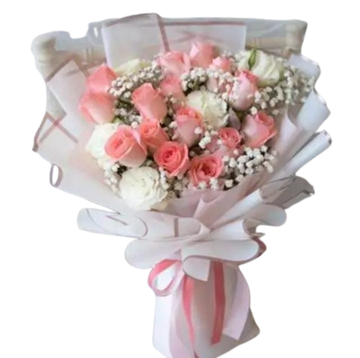 Pink And White Hand Bouquet