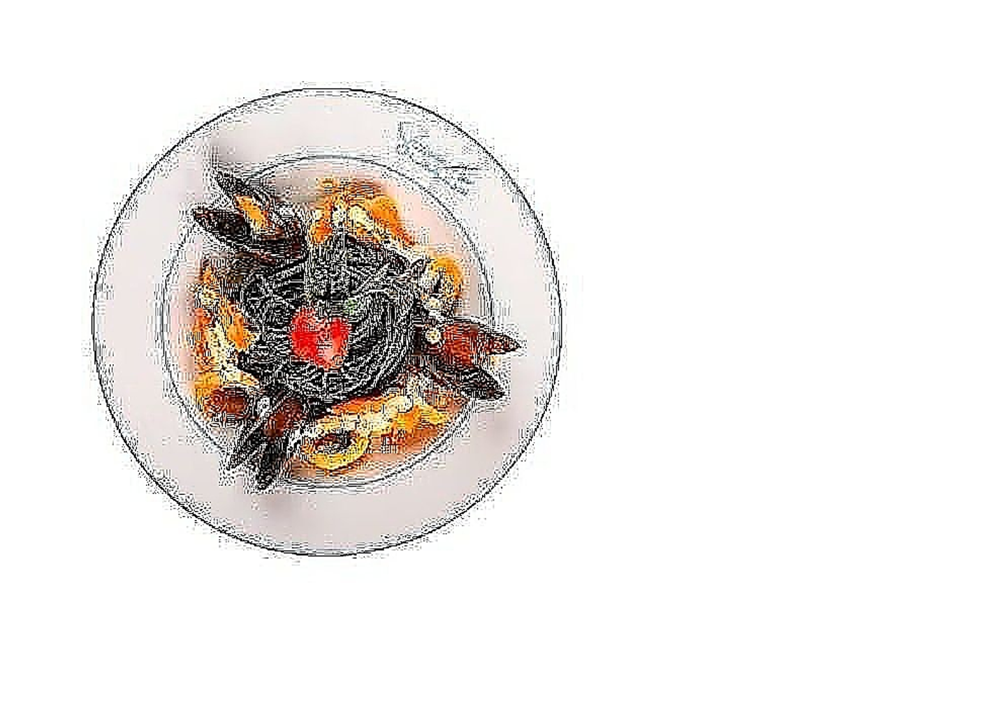 Black Spaghetti With Sea Food