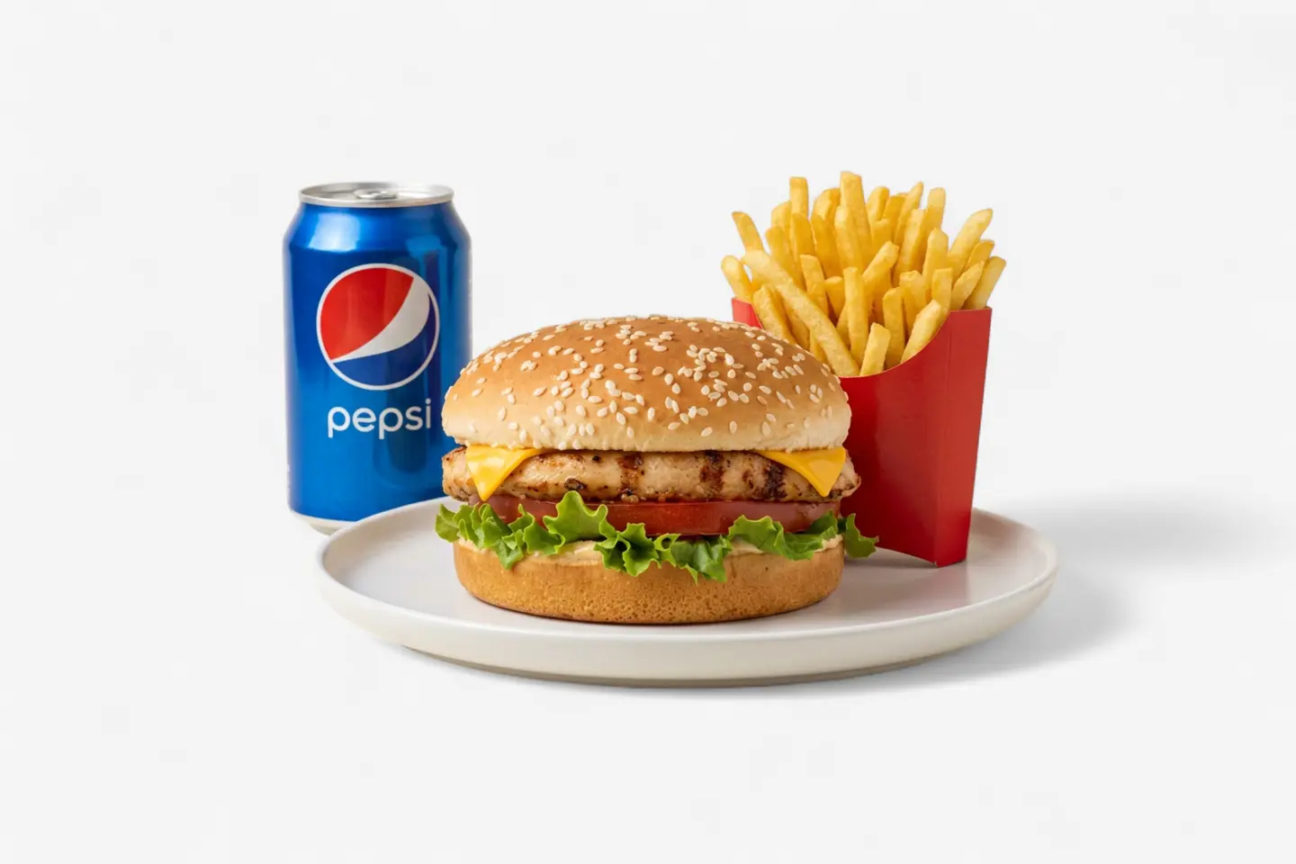 Grilled Chicken Burger Meal