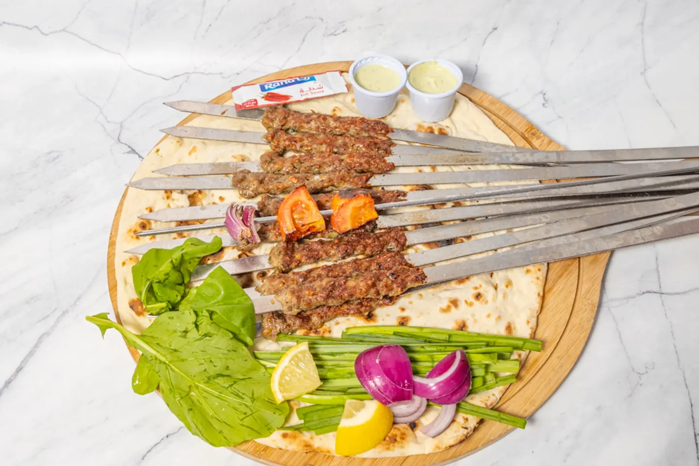 8 Skewers Of Meat Kebab