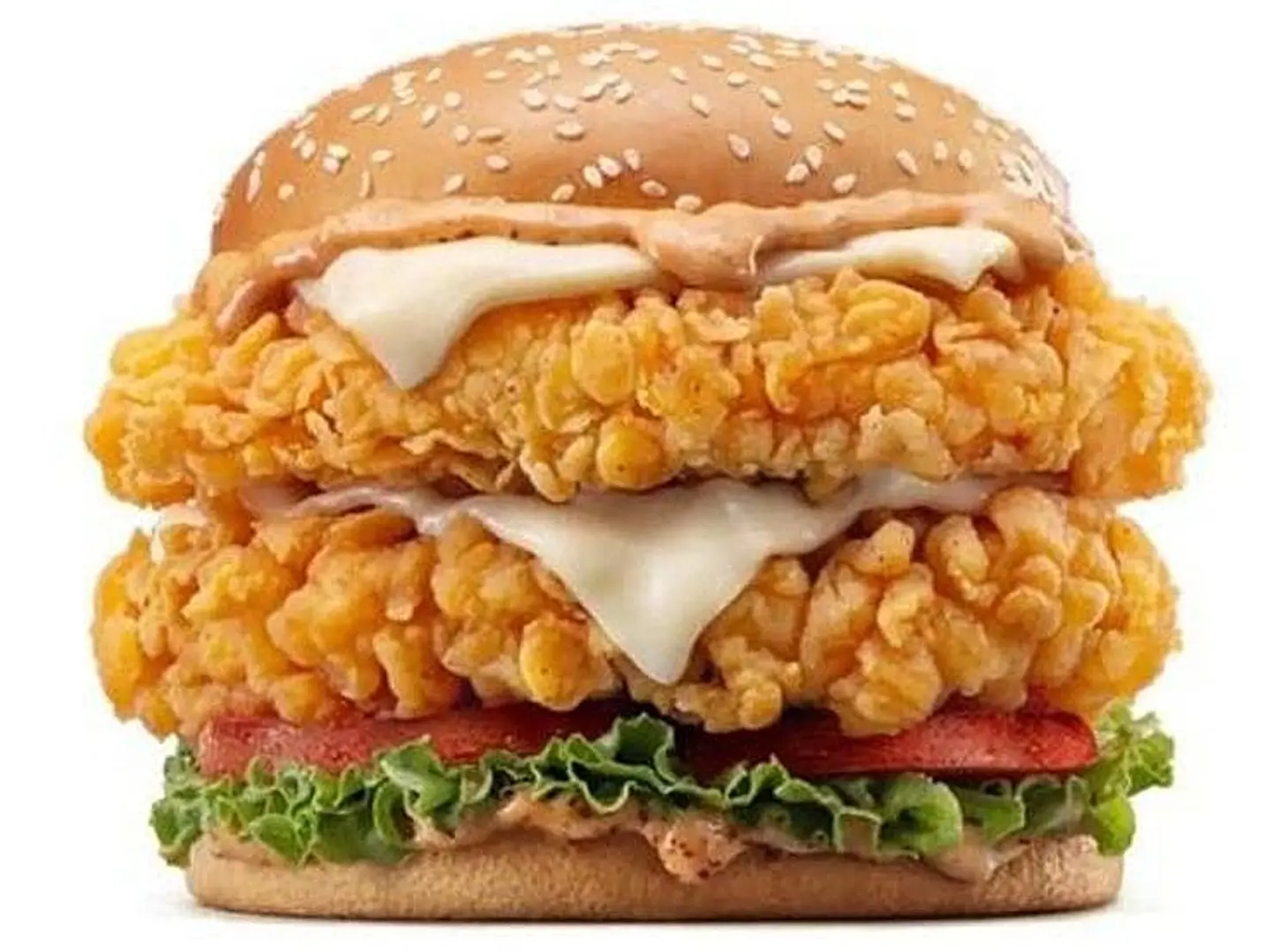 سندويش برجر دجاج زنجر دبل