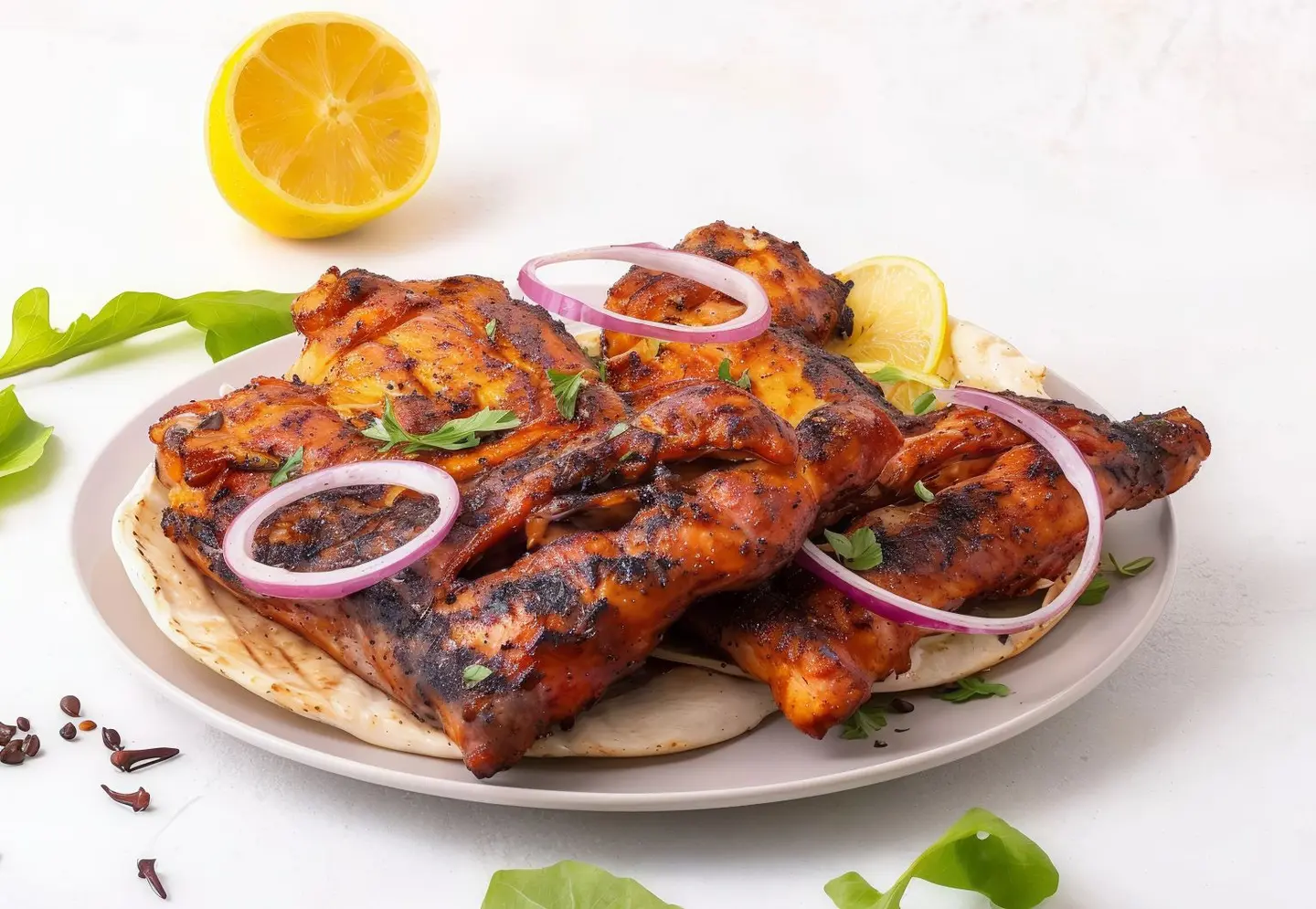 حبة دجاج على الفحم سادة