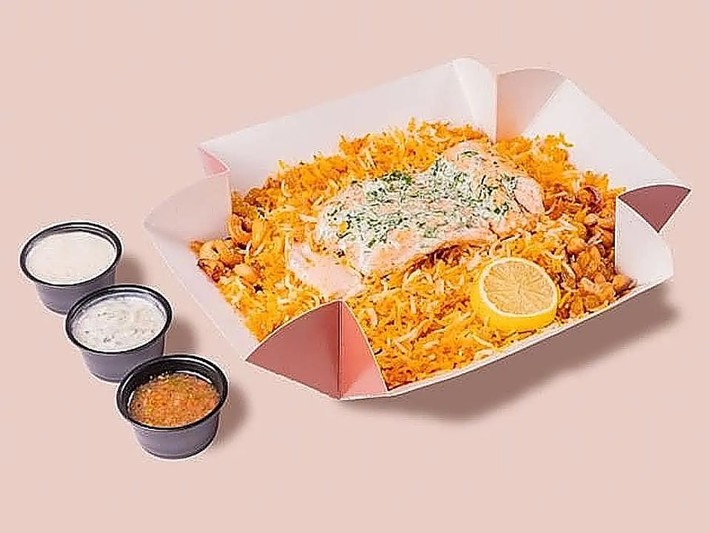 أرز كابلى مع السالمون المشوي