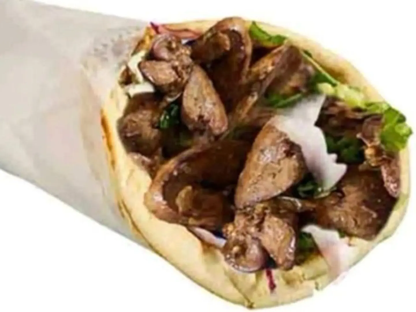 Liver Sandwich In Lebanese Bread