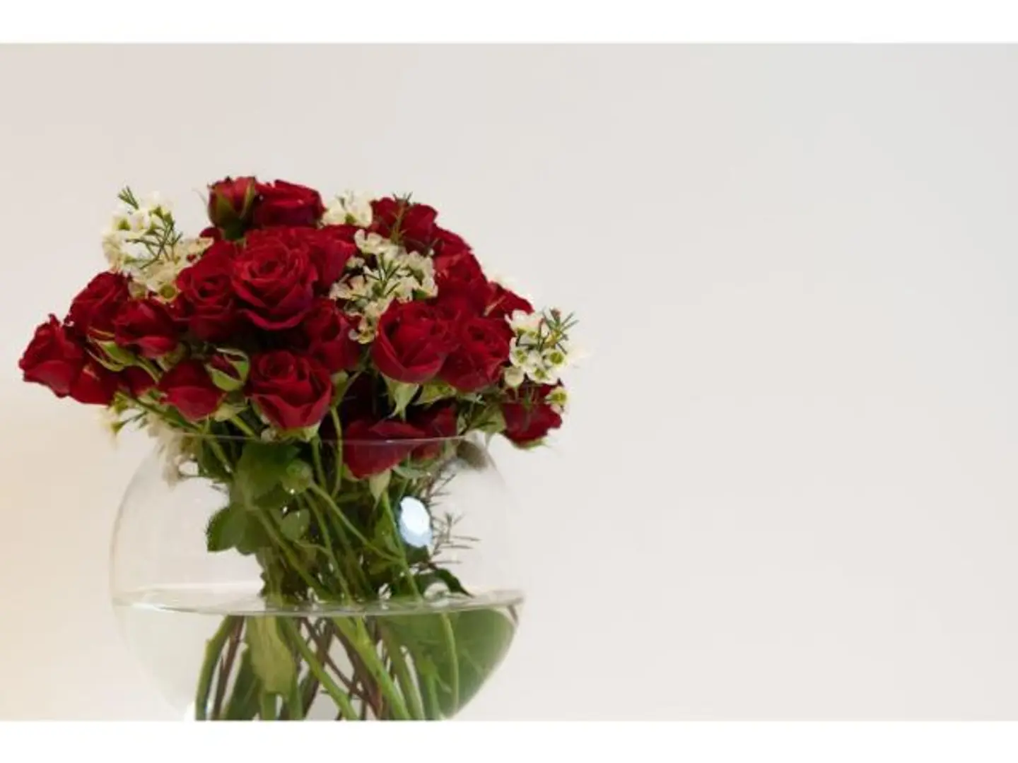 Clear Vase Mixed Flowers