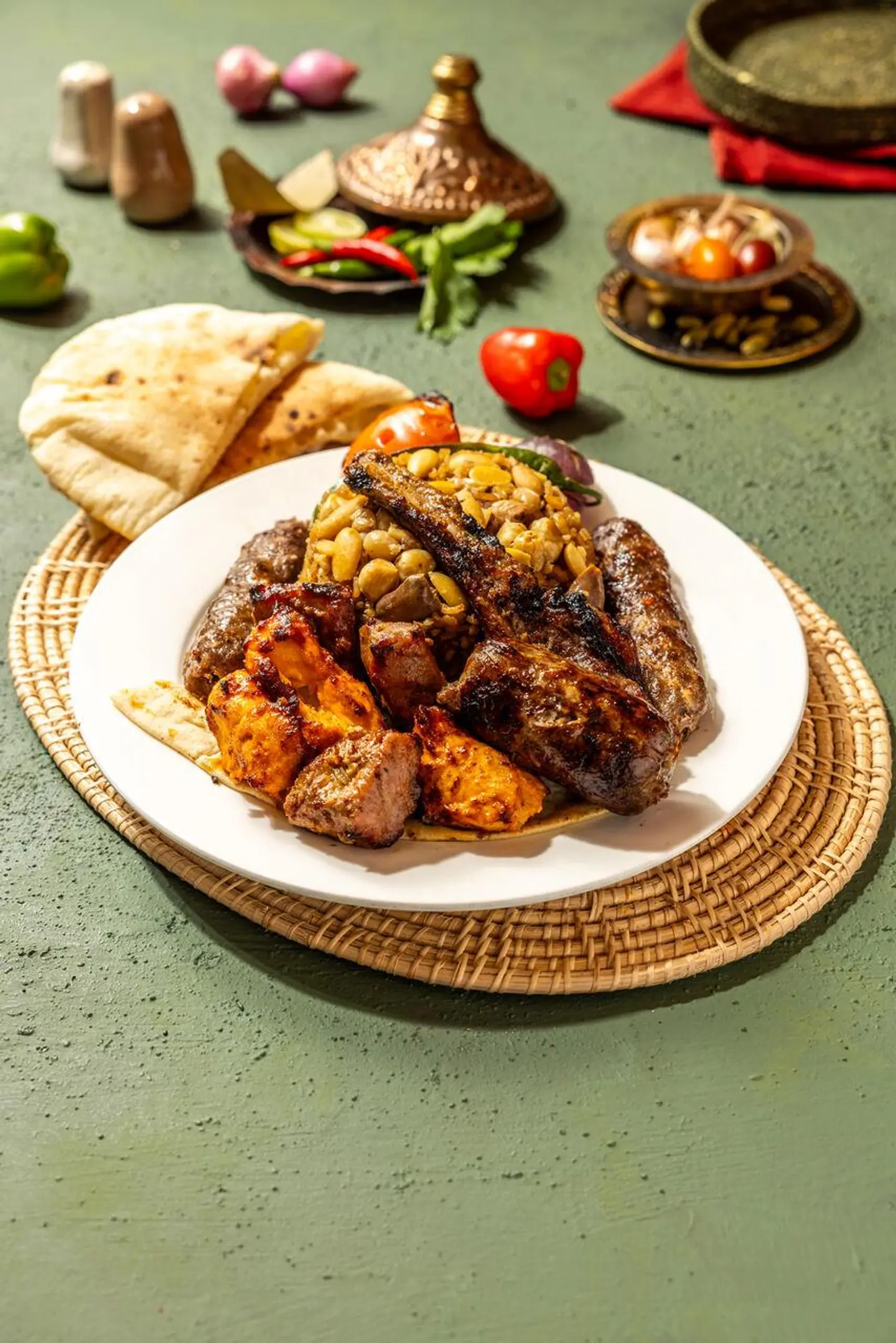 Mixed Grill Platter Served With Your Choice Of Rice Or French Fries Or Sauteed Vegetables