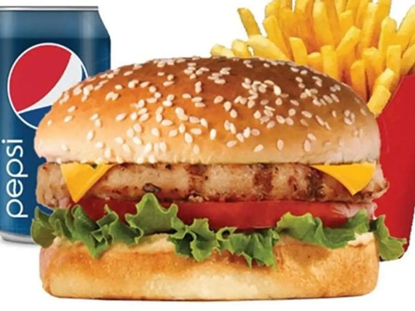 وجبة برجر دجاج طازج