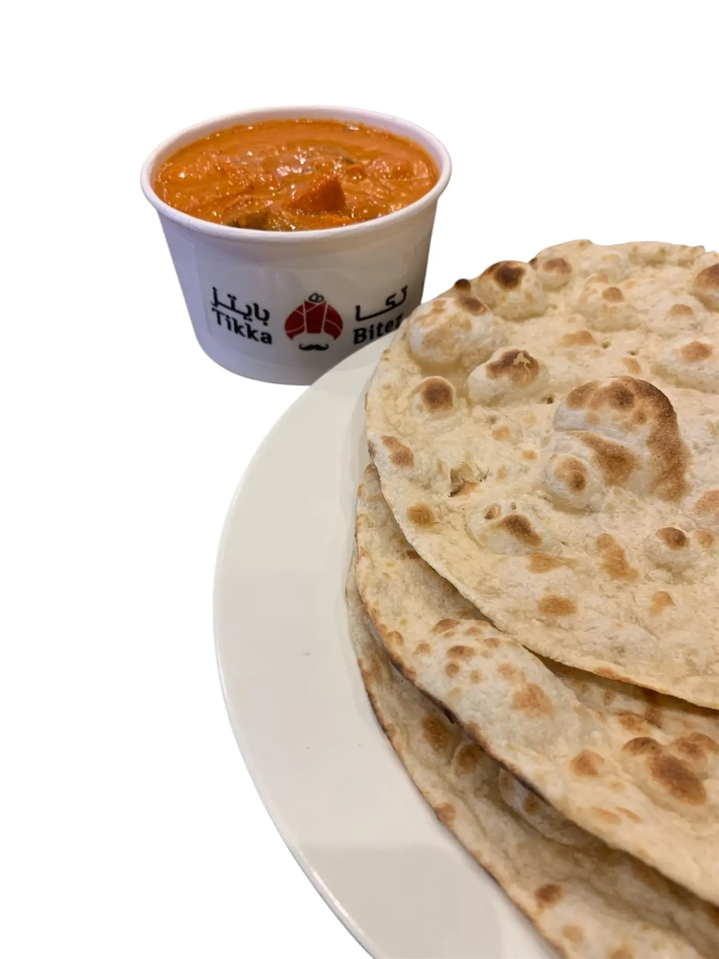 دجاج بالزبدة مع 3 حبات خبز نان