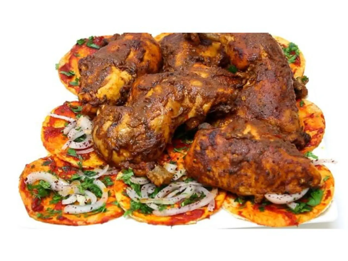 Half Grilled Chicken With Bread