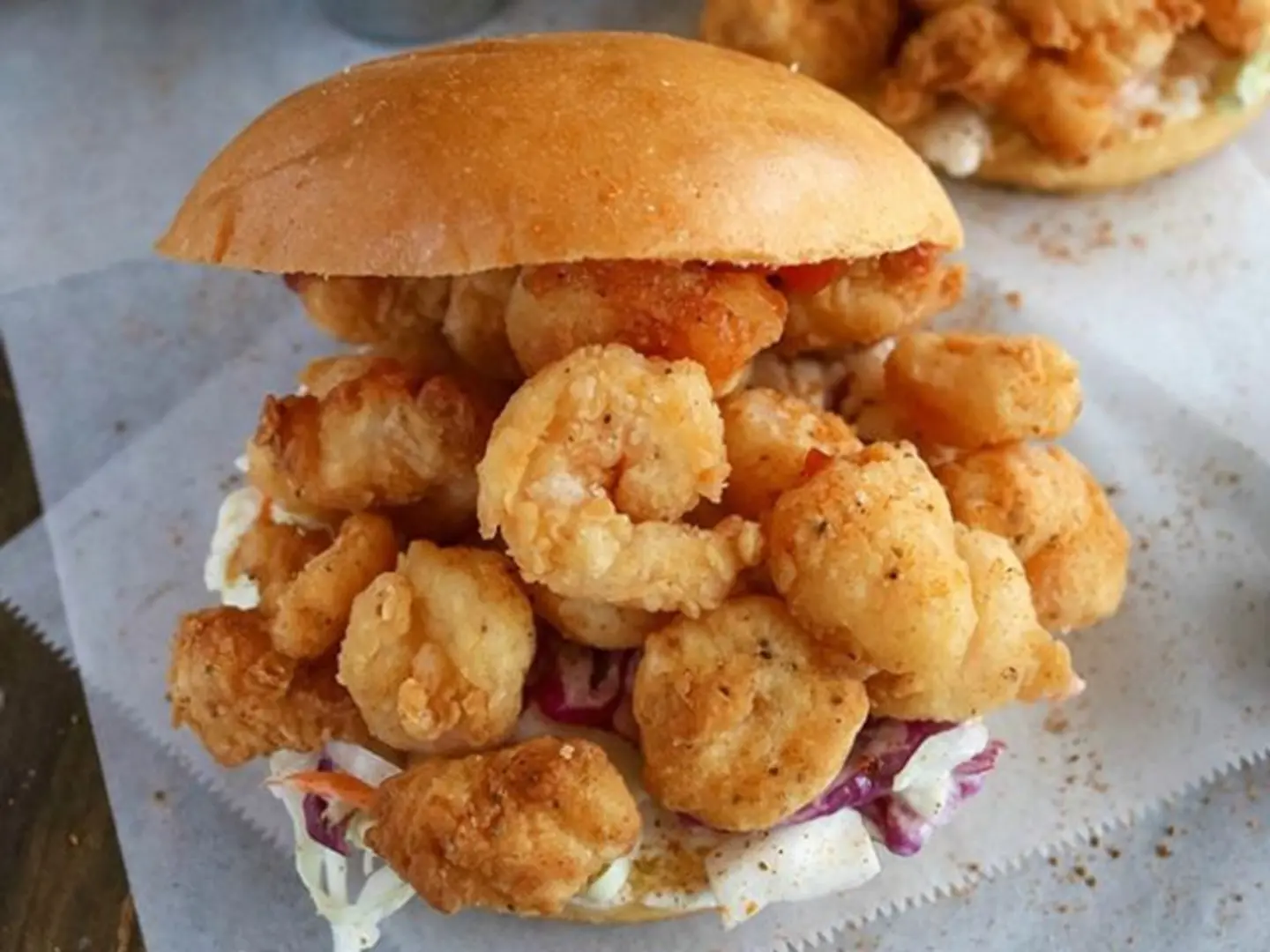 Shrimp Burger With Cheese