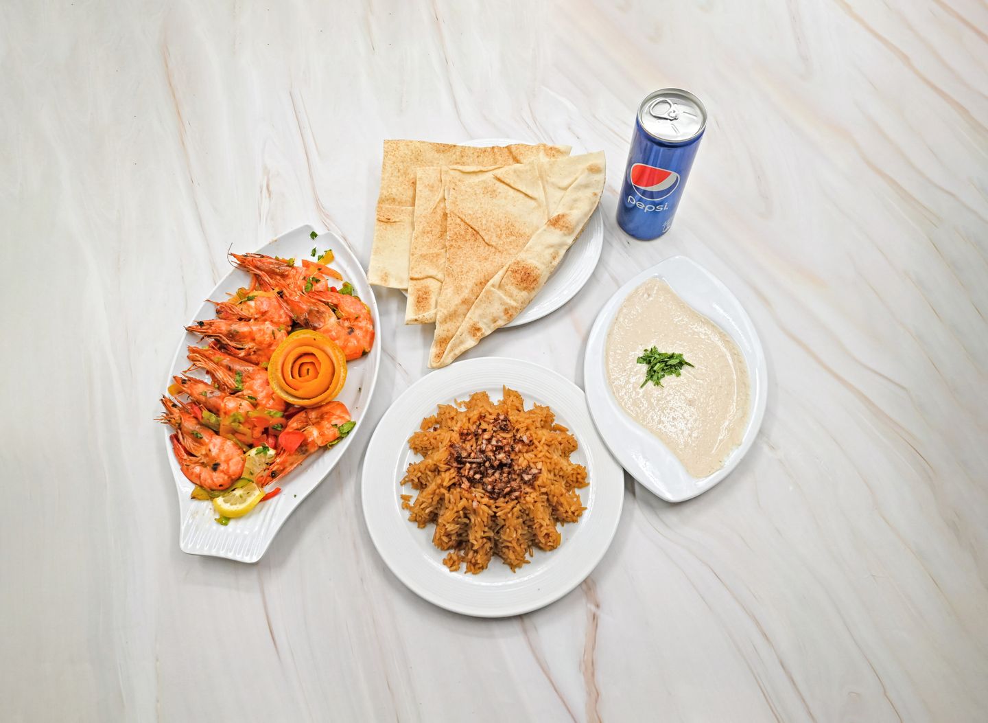 وجبة جمبري مشوي