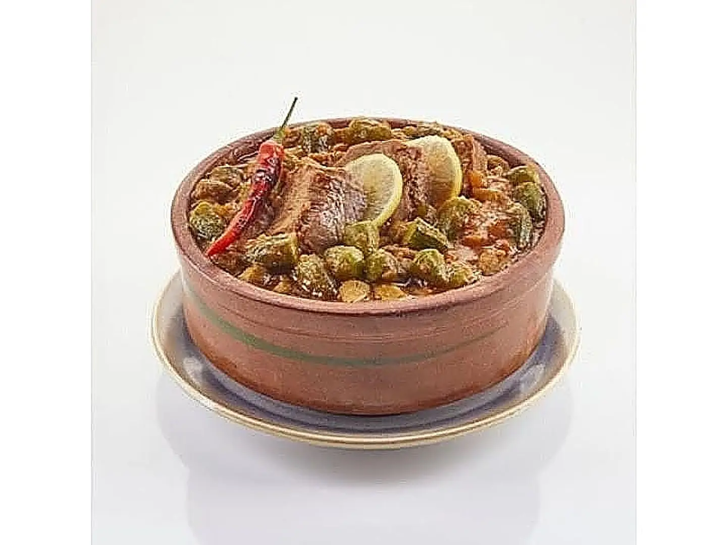 طاجن بامية باللحم