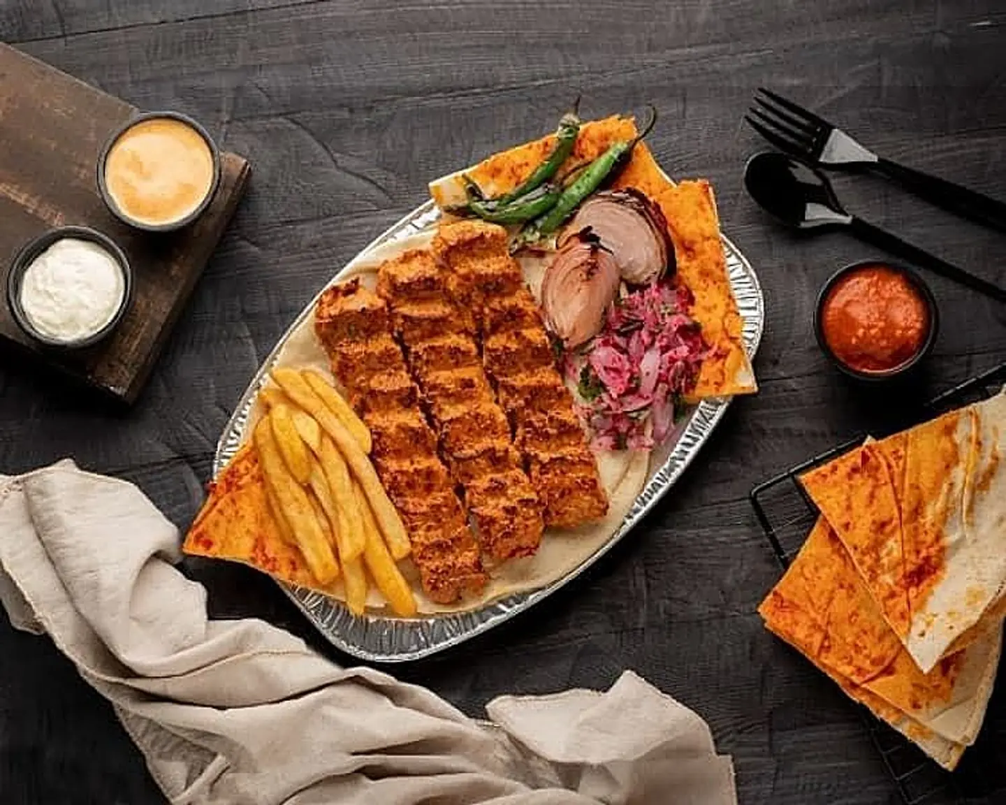 طبق كباب دجاج