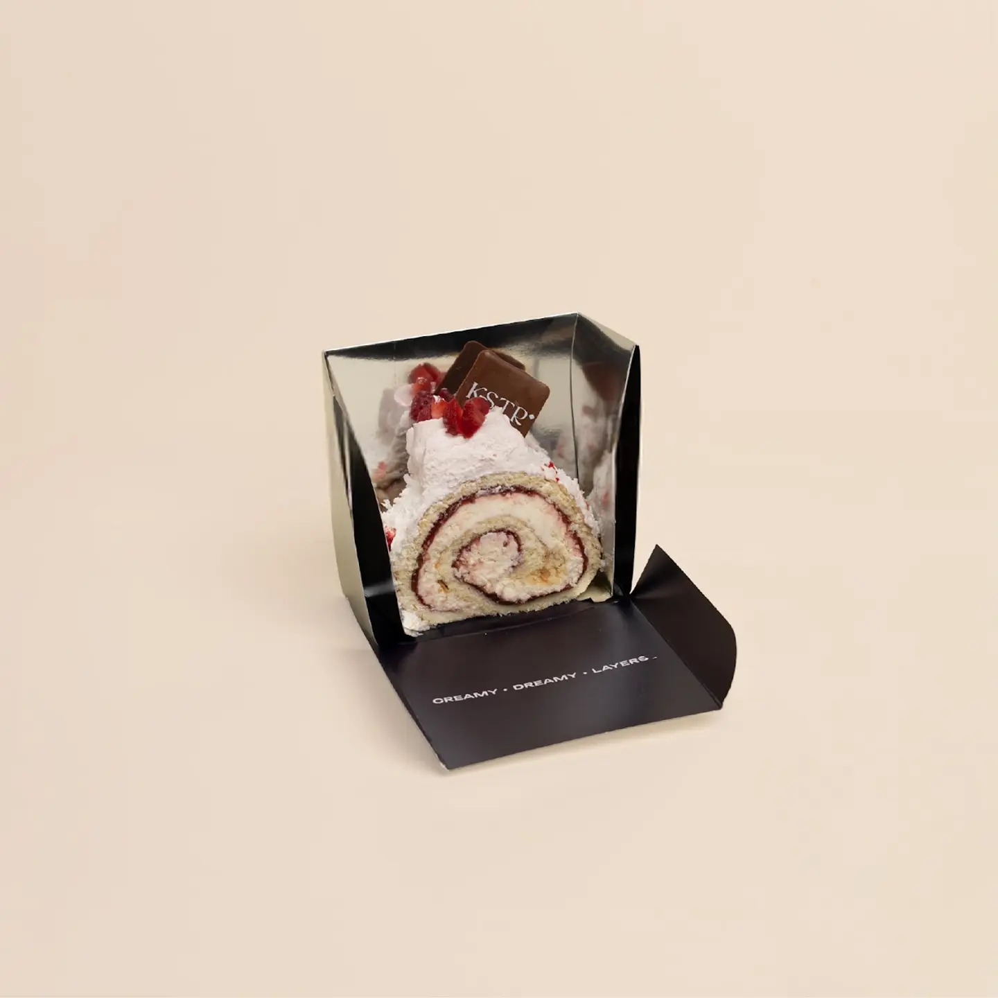 Strawberry Coconut Swiss Roll 1 Piece