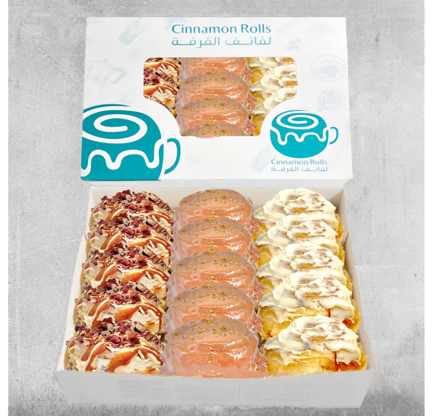 Box Medium Cinnamon ( 5 Pecan & 5 Classic & 5 Chocolate )