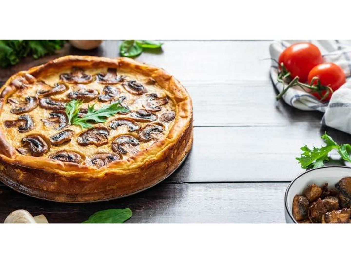 فطيرة بيض مشروم