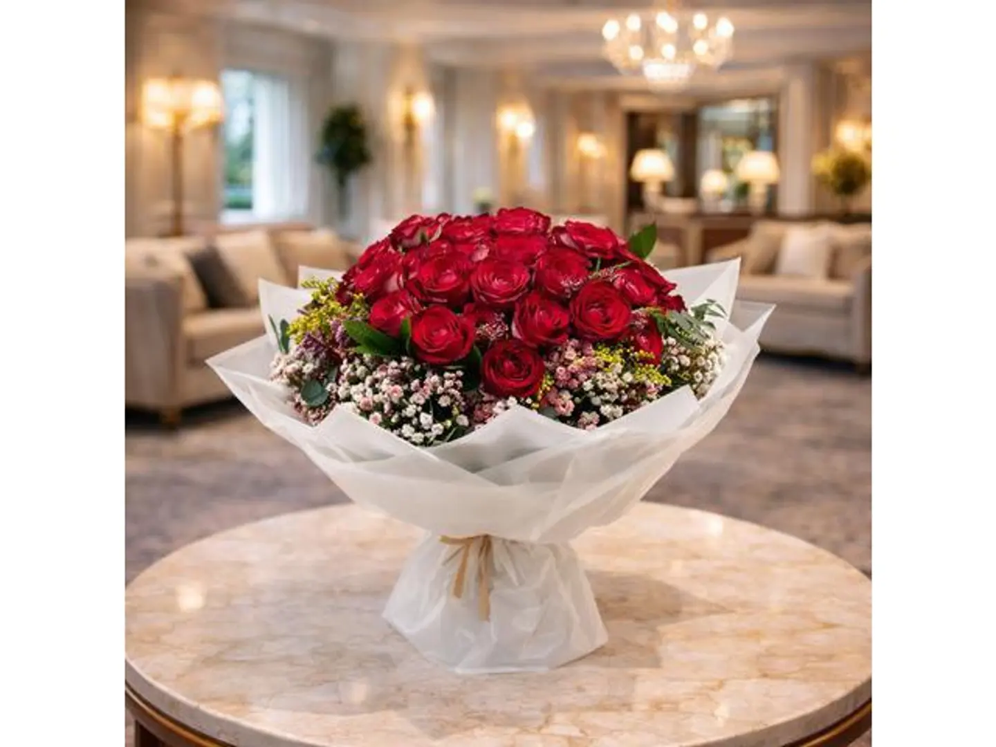 احمر دبل غلاف ابيض عشرة