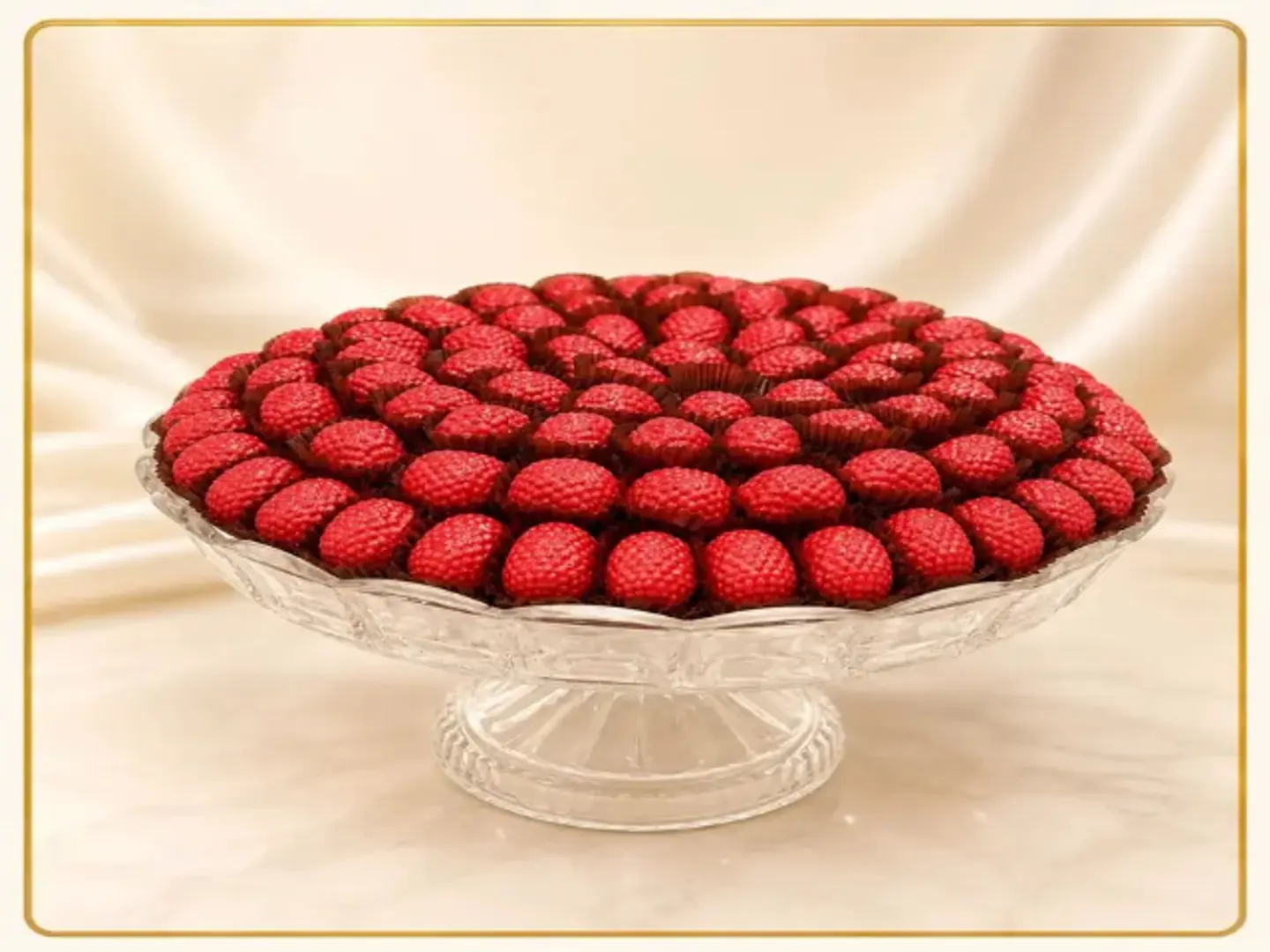 Tray Of Belgian Chocolate With Red Berry Flavor - 1 Kilo