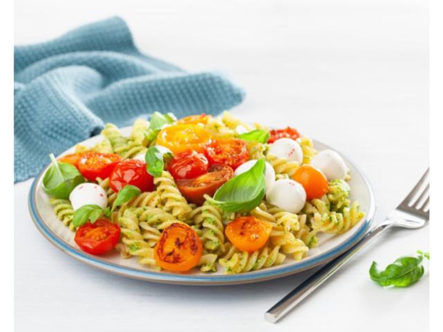 Fusilli Pasta With Feta And Vegetables