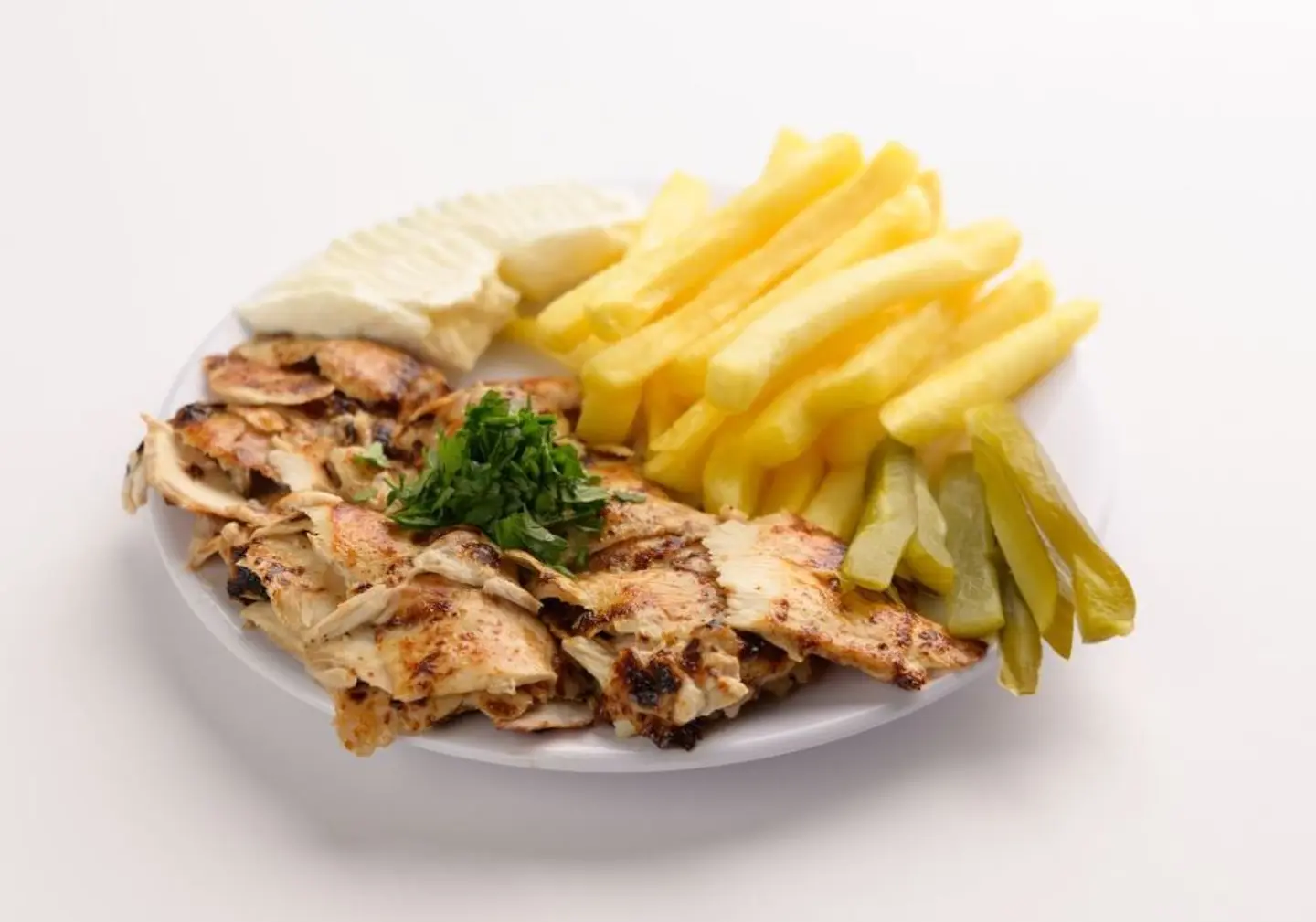 صحن شاورما وسط