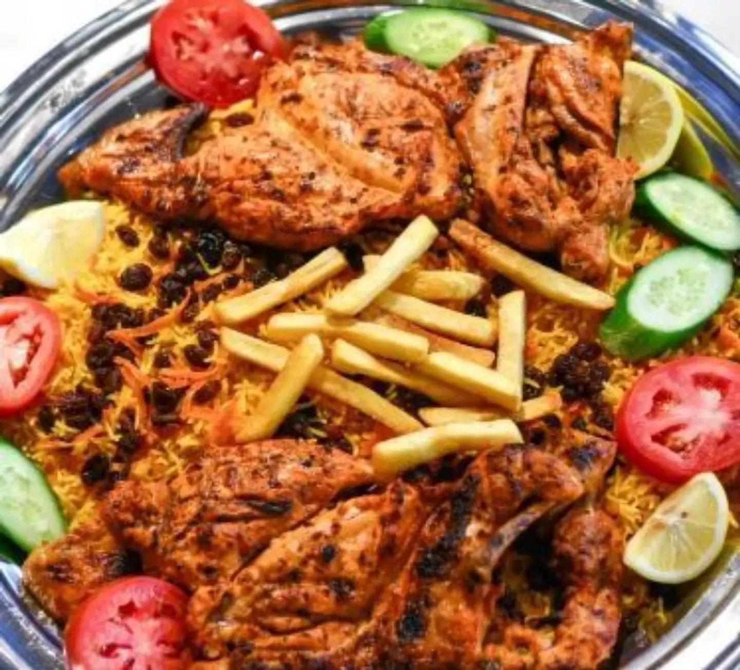 Half Charcoal Chicken With Rice