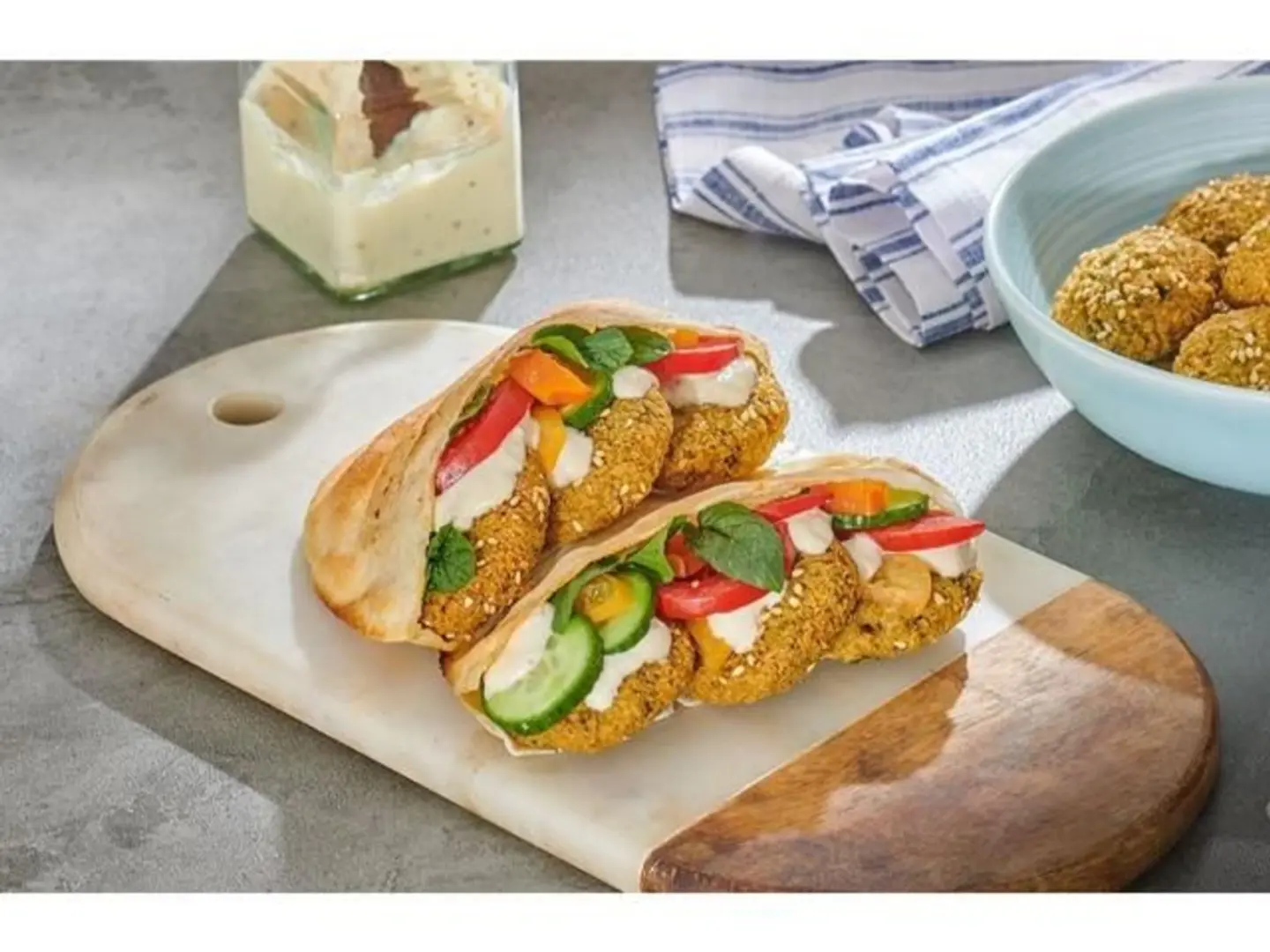 Falafel Sandwich With Cheese